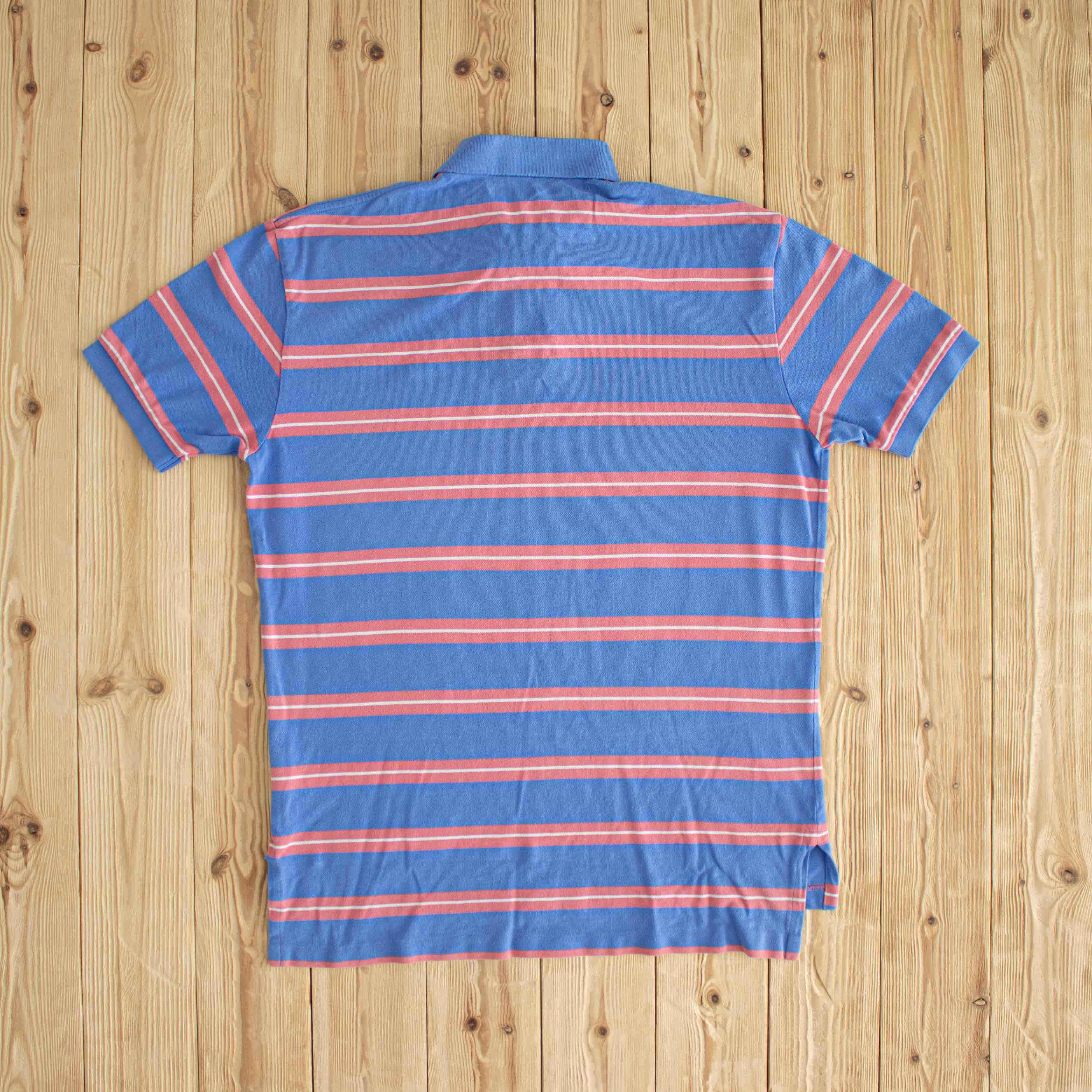 (L) Polo Ralph Lauren Vintage Embroidered Polo Pink Blue