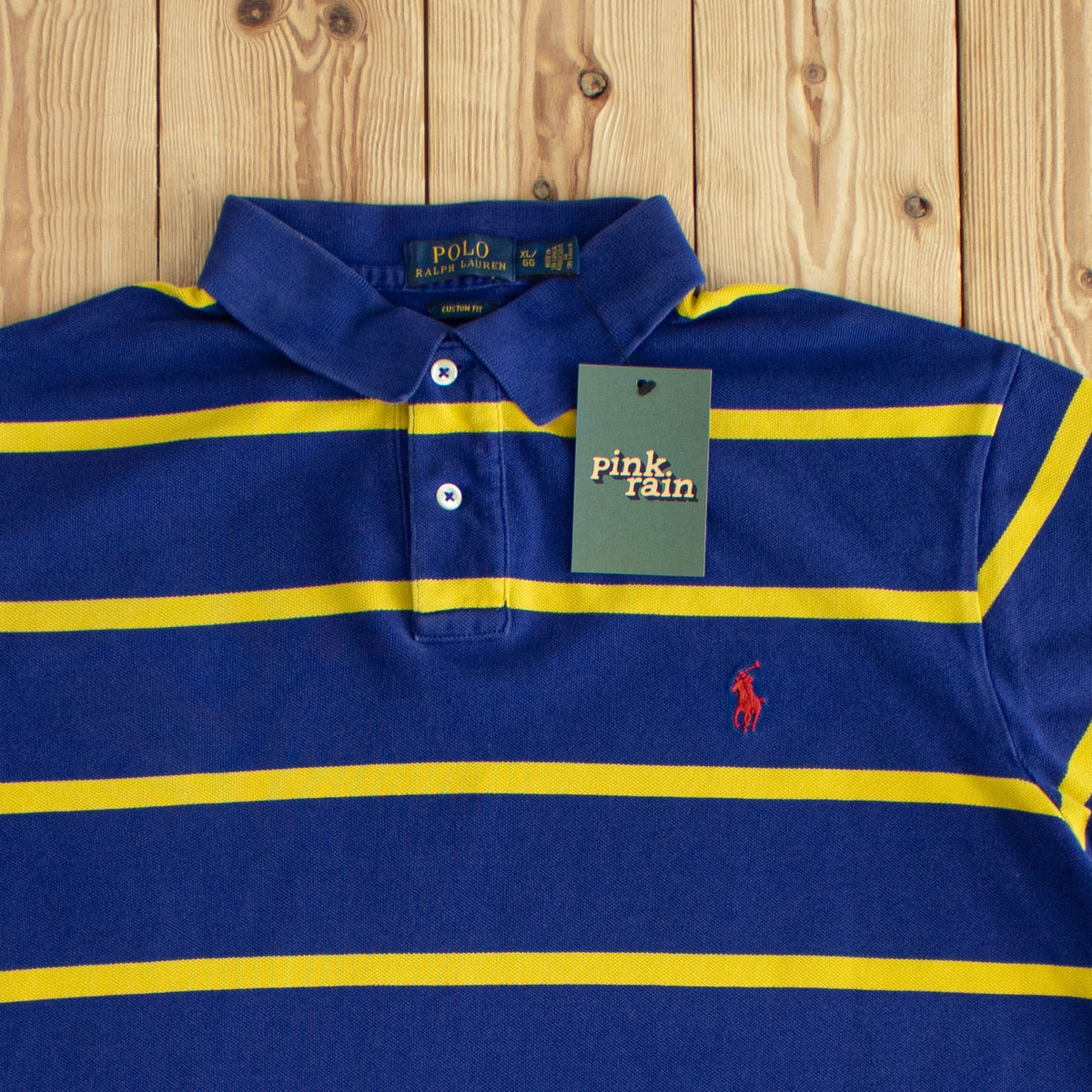 (L/XL) Polo Ralph Lauren Vintage Embroidered Polo Blue