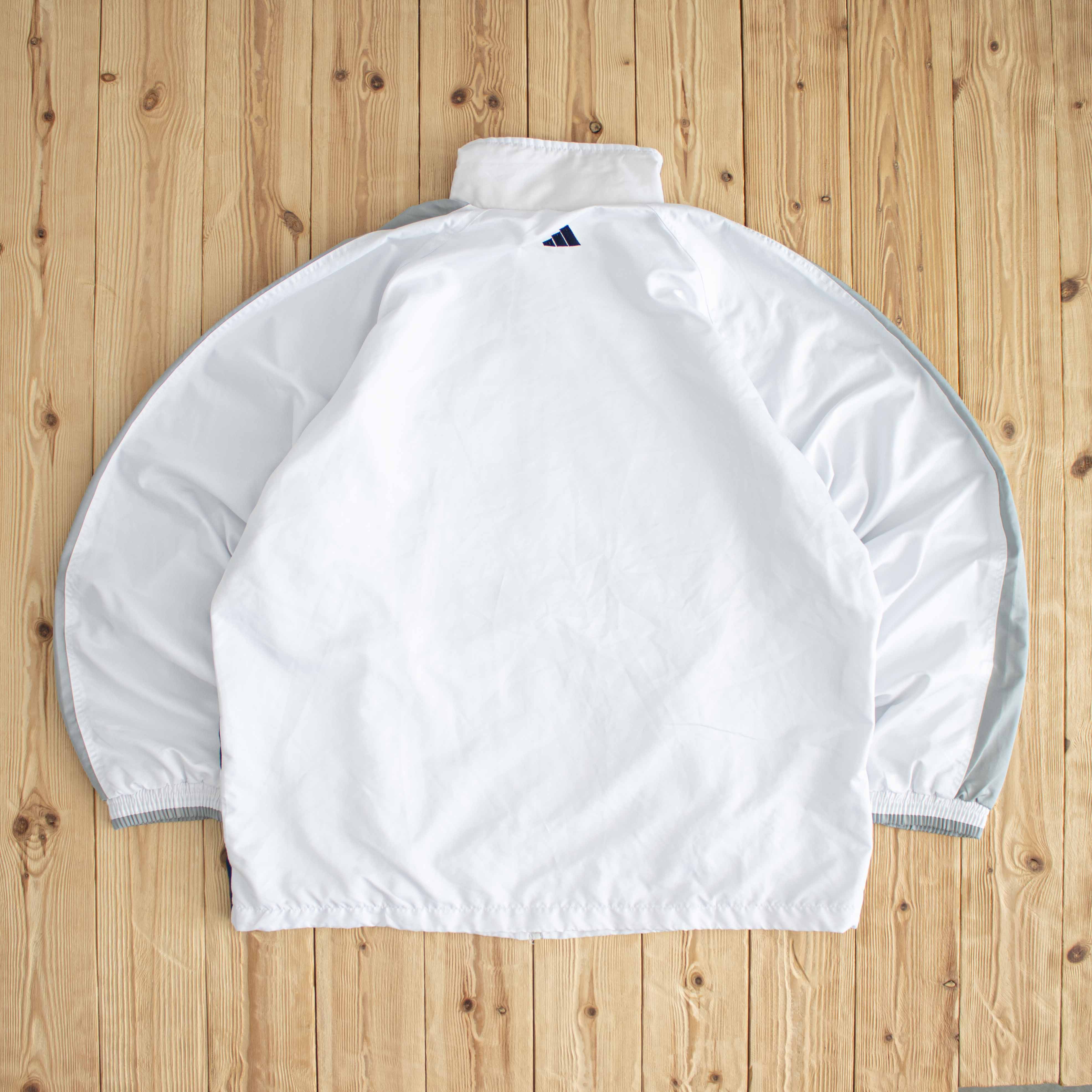 (XL/XXL) Adidas Vintage Essential Embroidered Jacket White