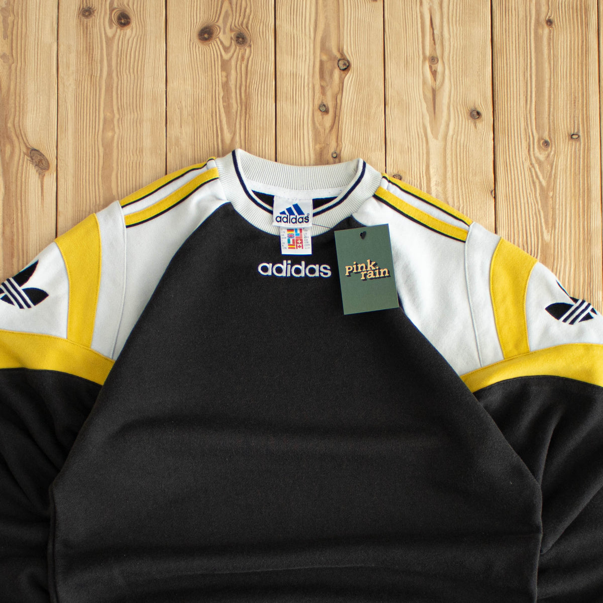 (S) Adidas Vintage Embroidered Sweatshirt Black