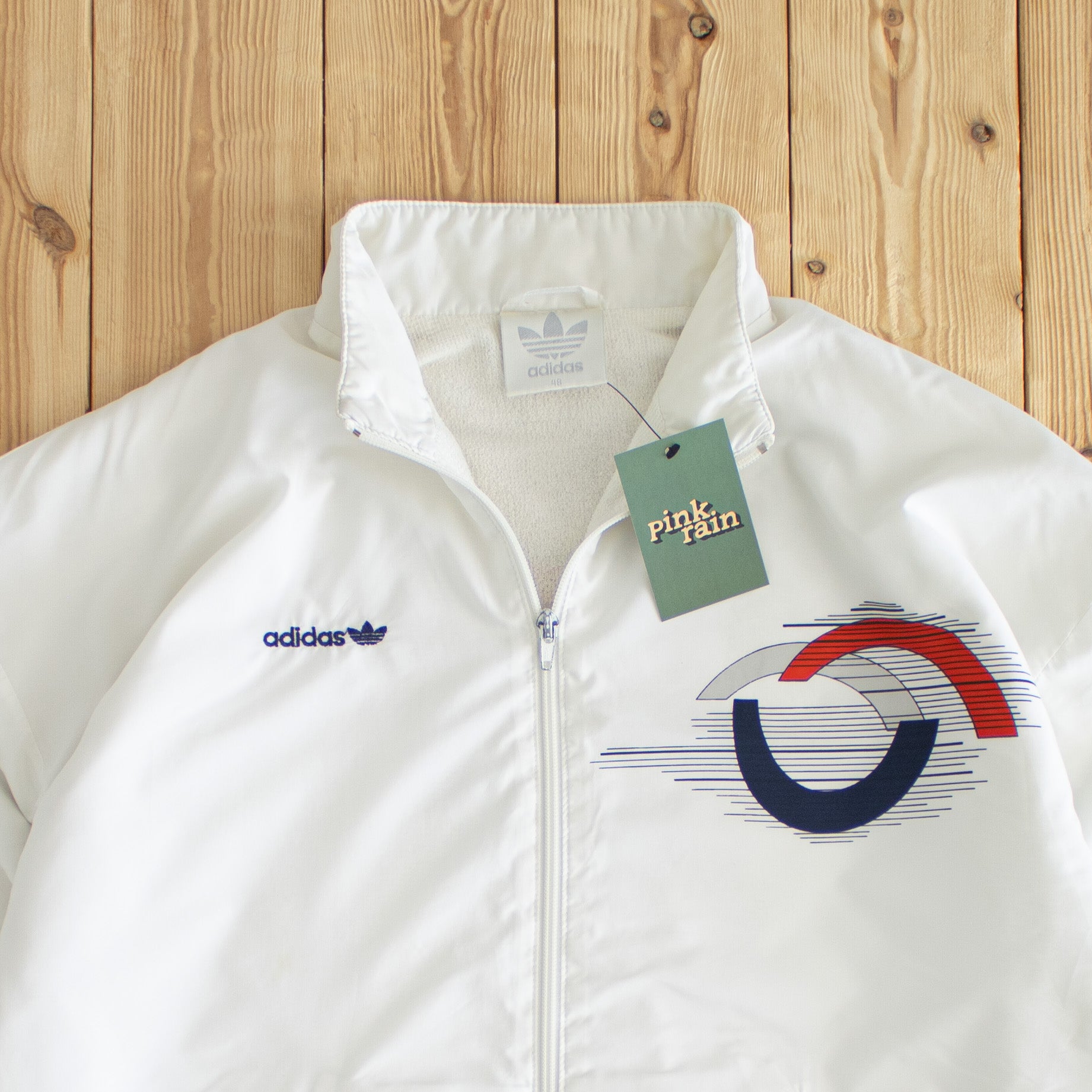 (M) Adidas Stefan Edberg Tennis Vintage Embroidered Jacket White