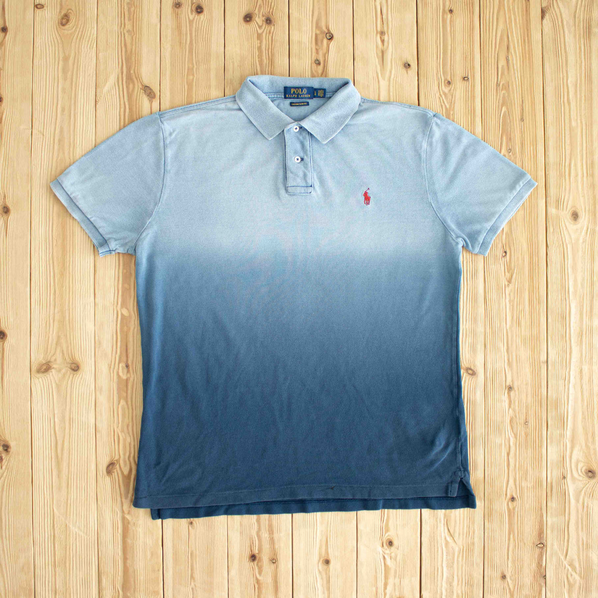 (L) Polo Ralph Lauren Vintage Embroidered Polo T-Shirt Blue