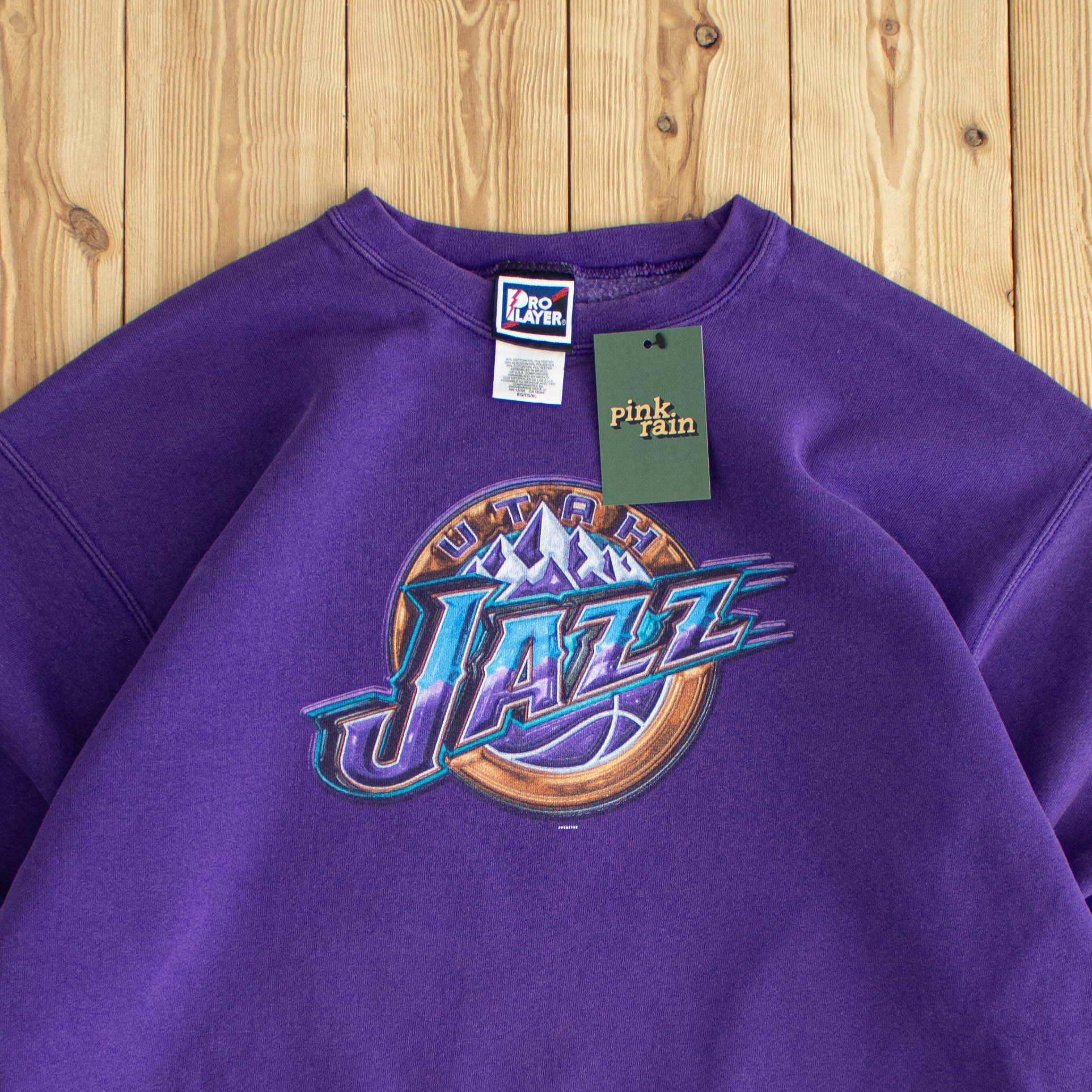 (M/L) Pro Player Utah Jazz Vintage Sweatshirt Purple
