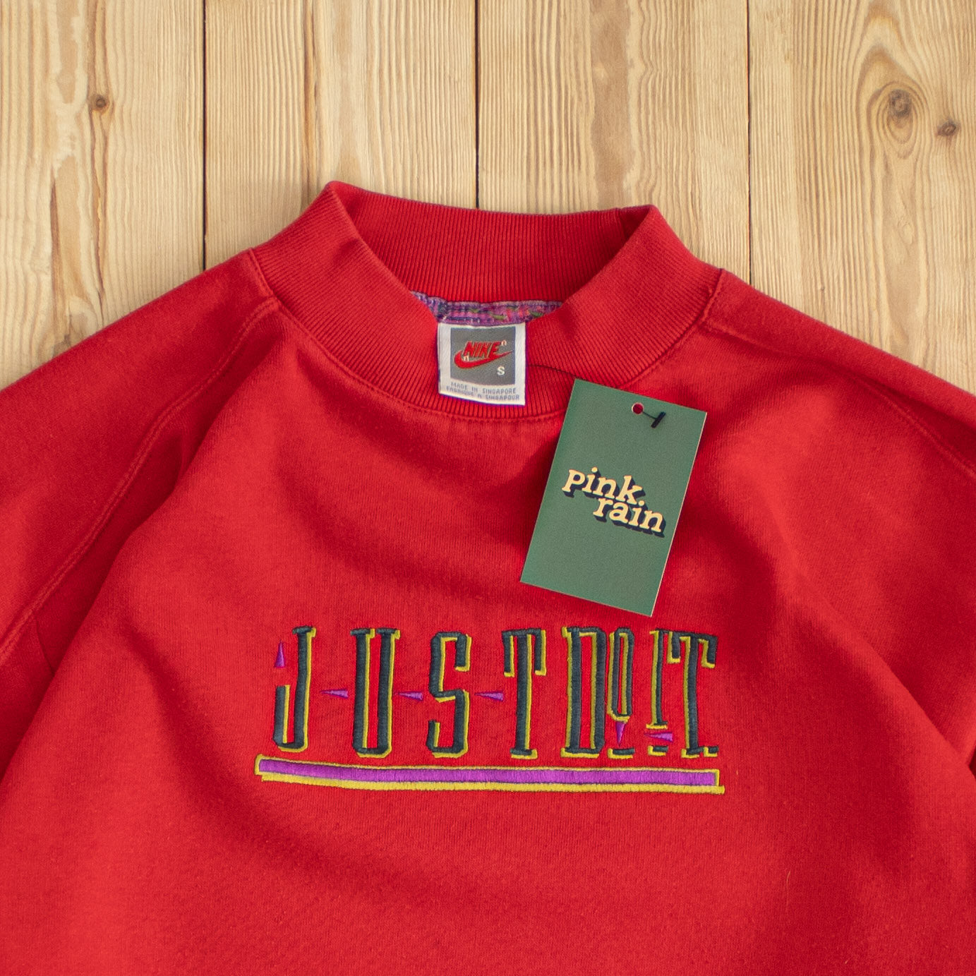 (S) Vintage Nike Just Do It Embroidered Sweatshirt