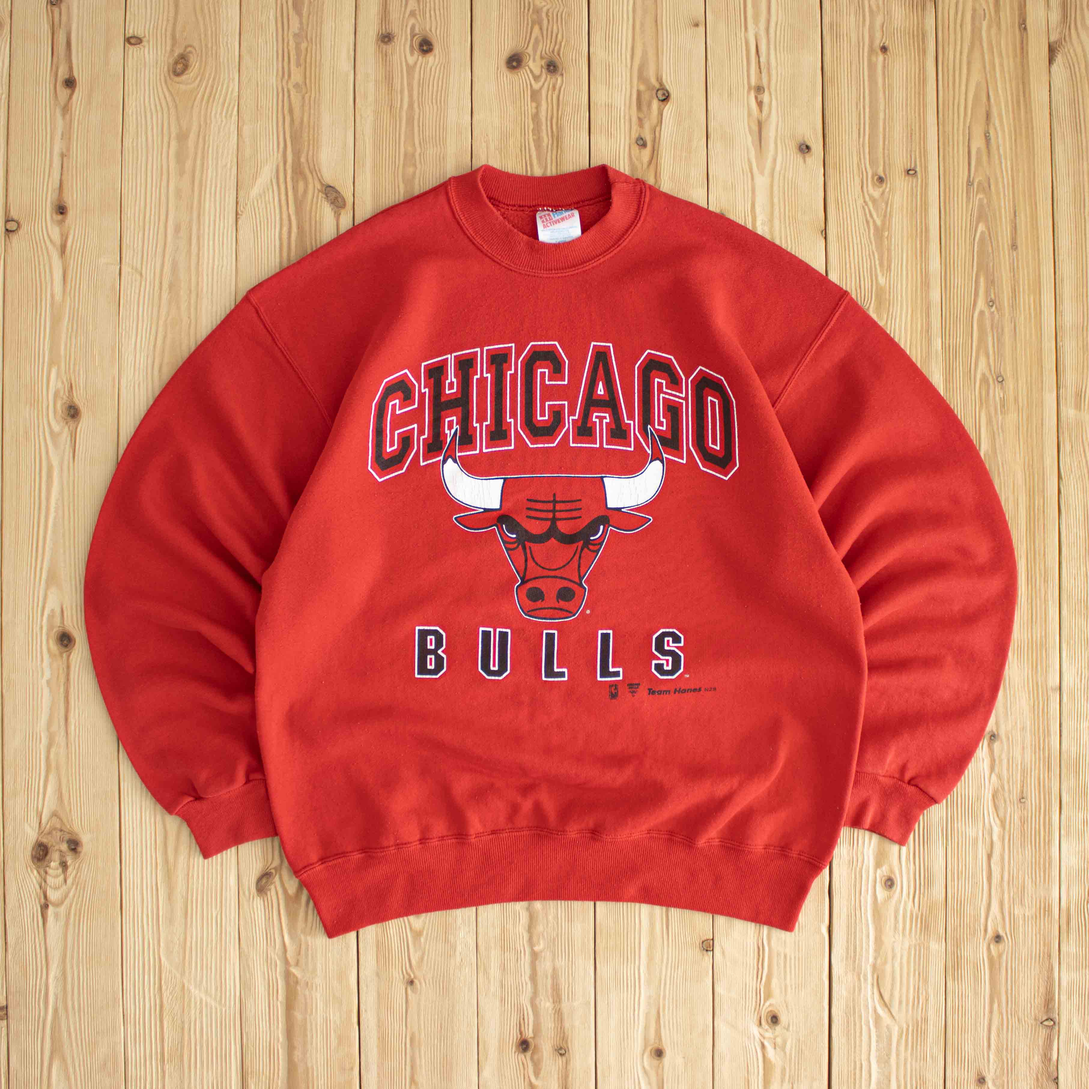 (L) Chicago Bulls Vintage Sweatshirt Red