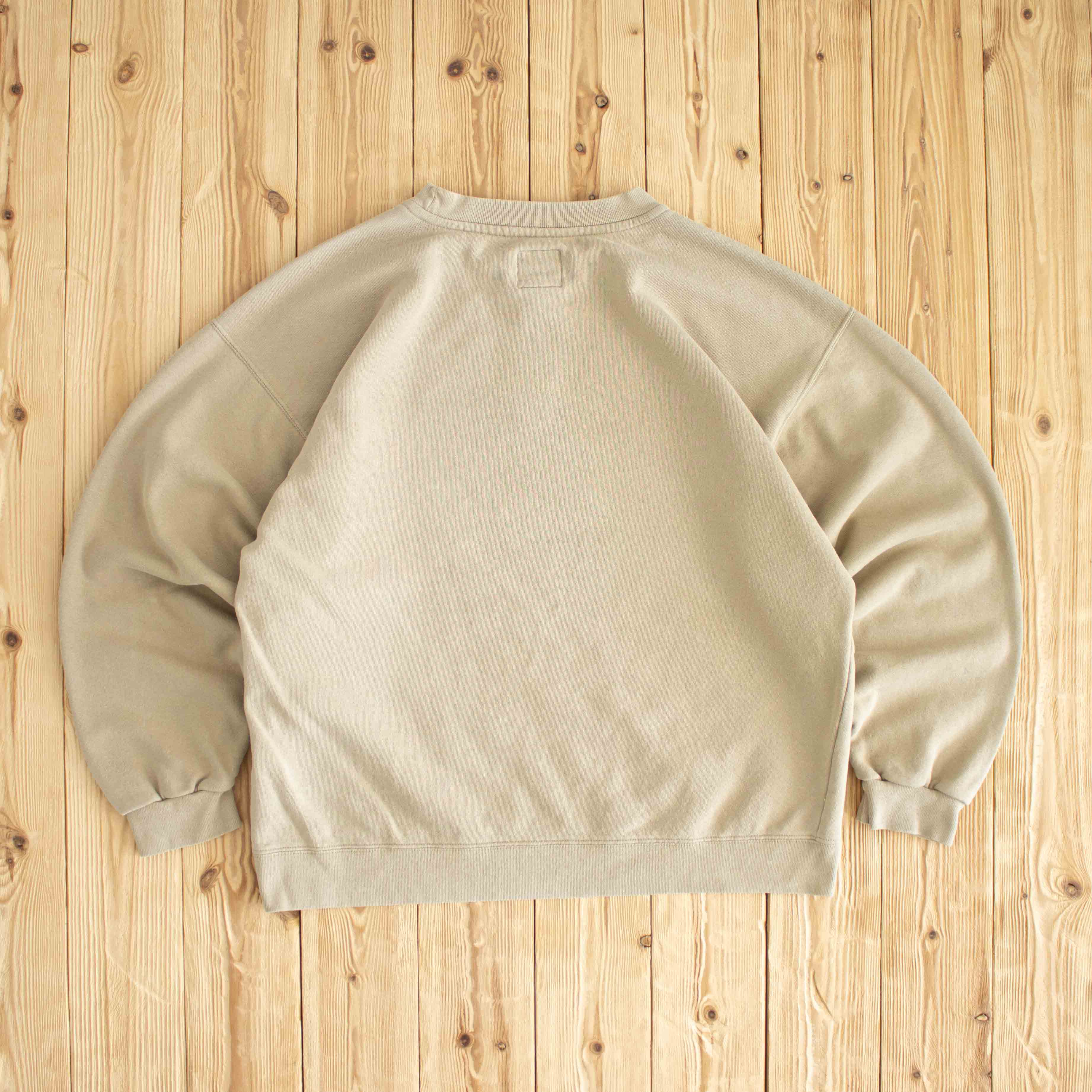 (M/L) Nike Swoosh Vintage Embroidered Sweatshirt Beige