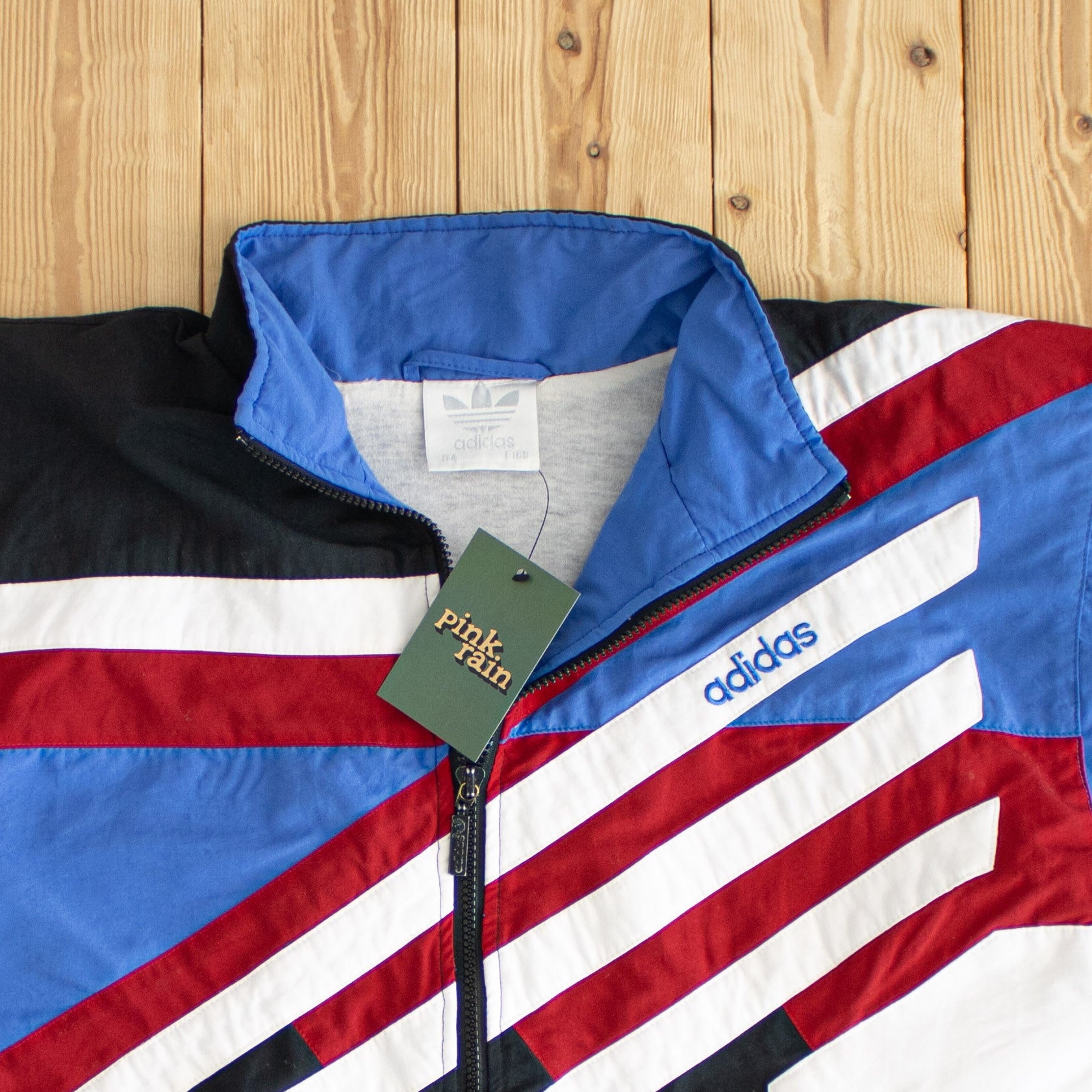 (M) Adidas Vintage Embroidered Jacket Blue