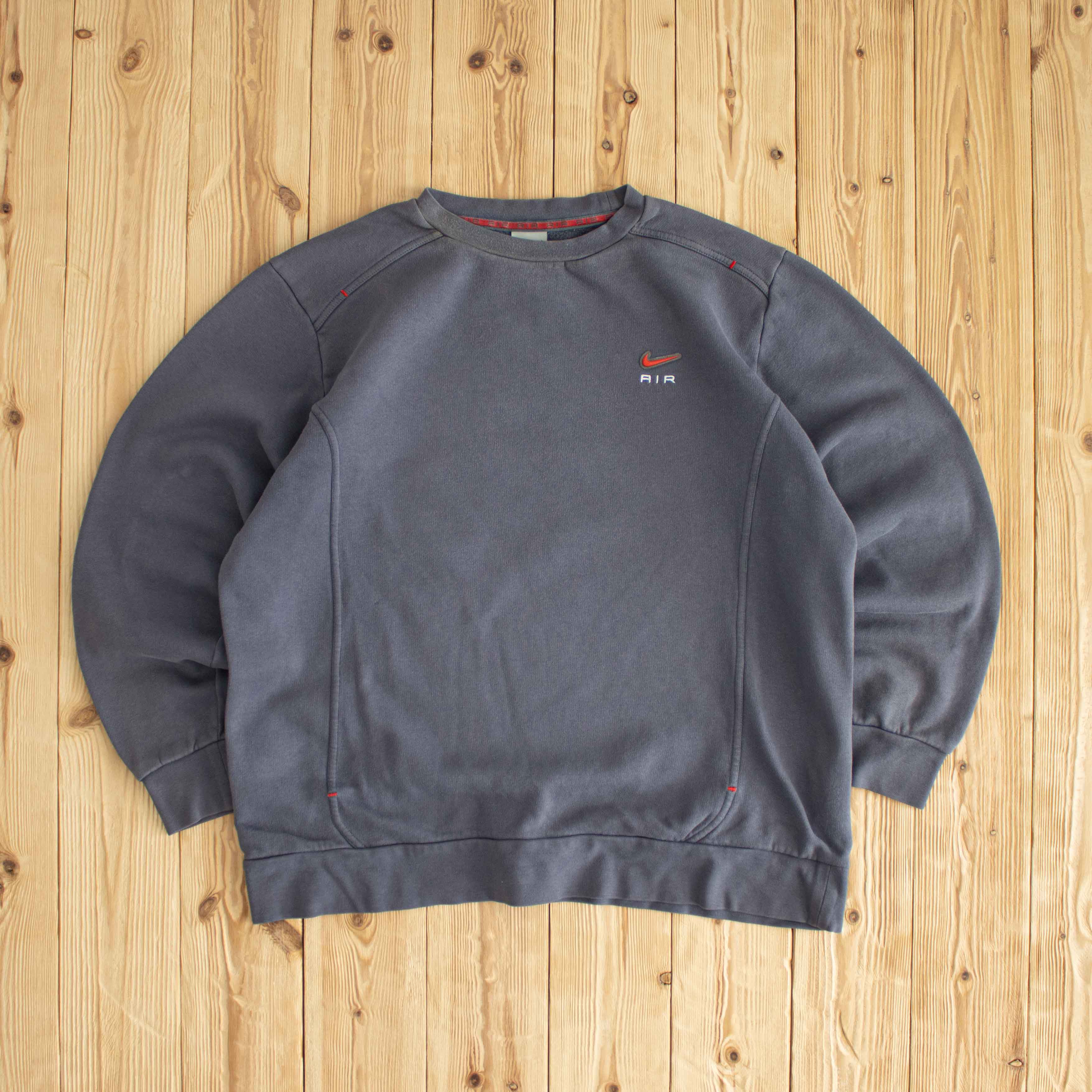 (M) Nike Air Vintage Embroidered Sweatshirt Gray