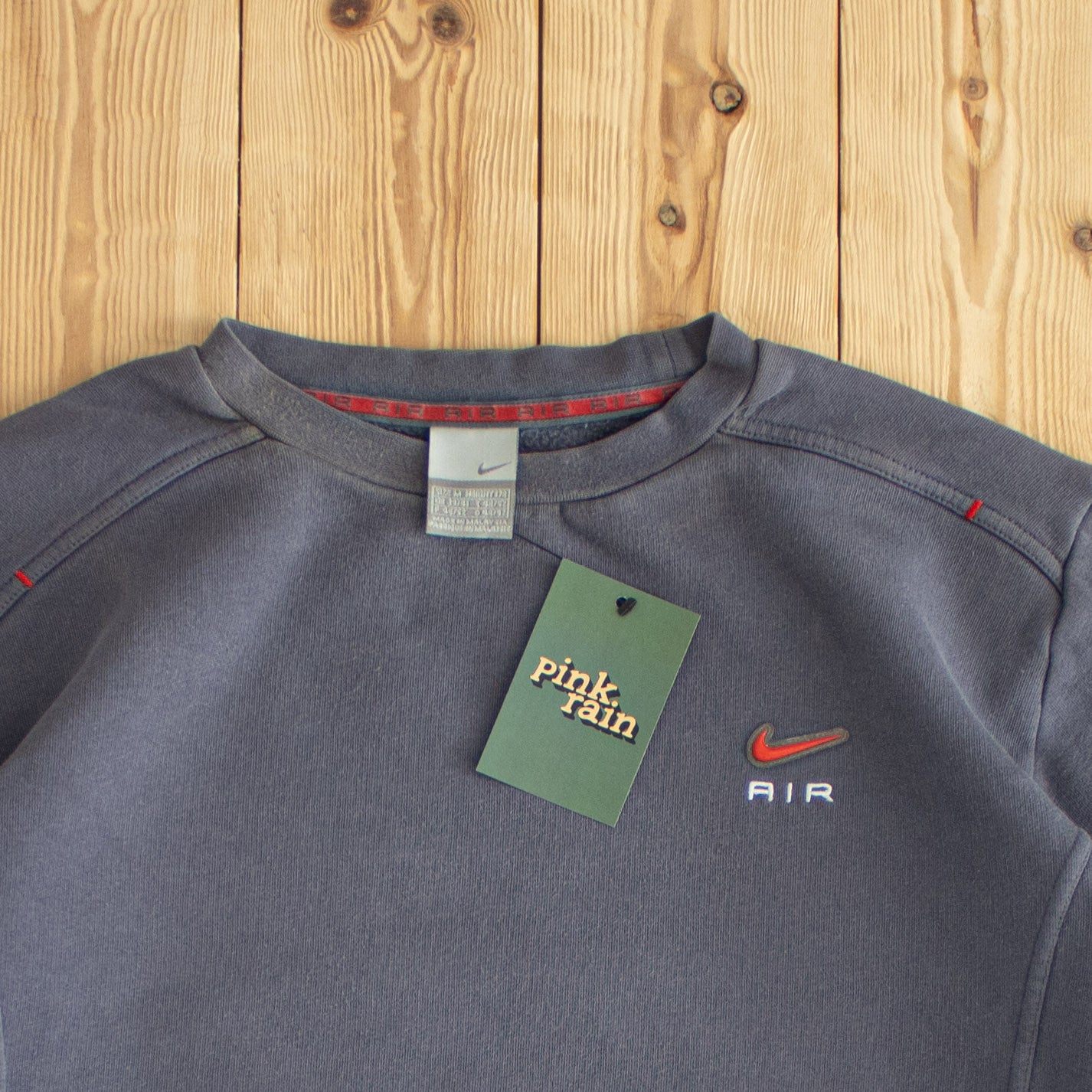 (M) Nike Air Vintage Embroidered Sweatshirt Gray