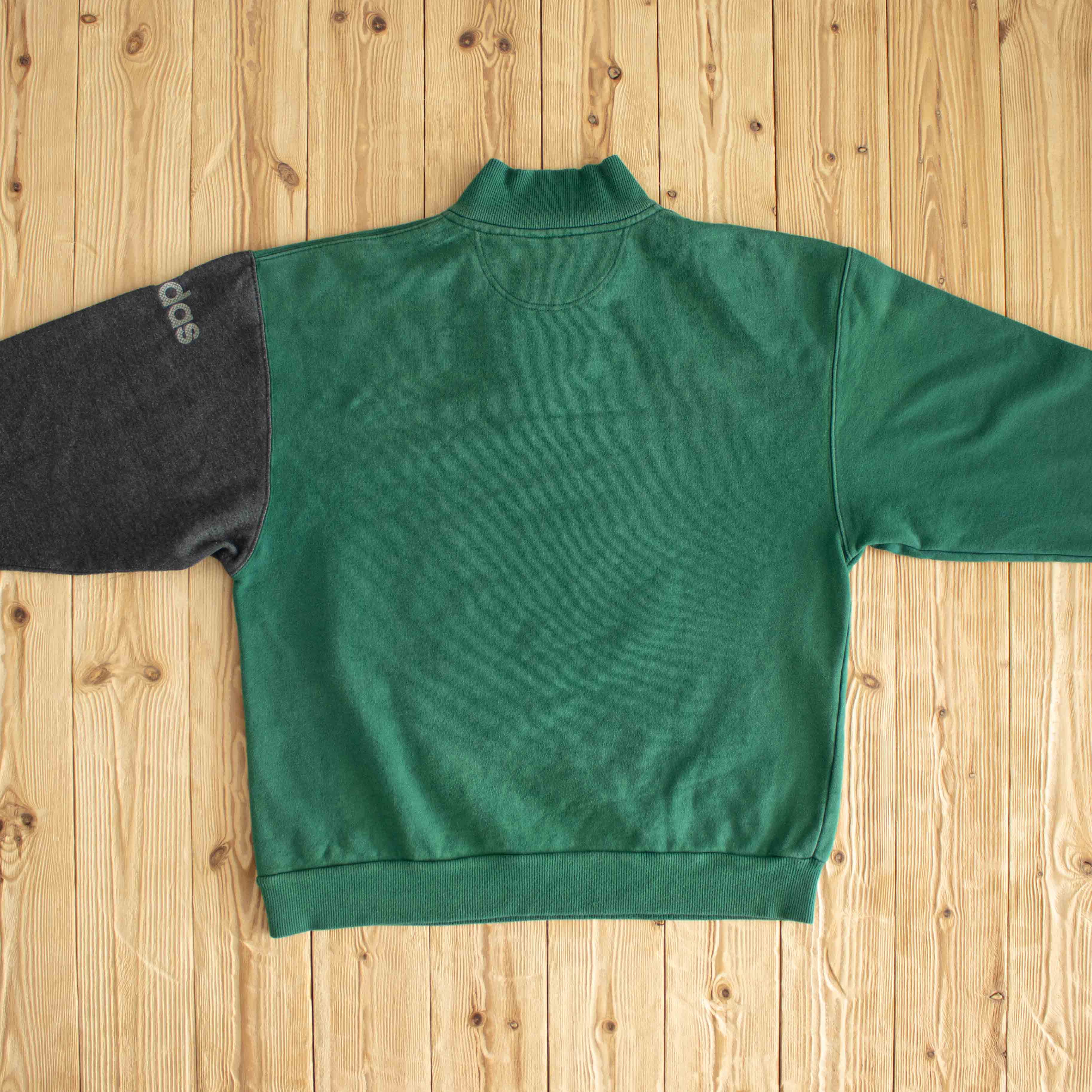 (M) 1994 Adidas World Cup USA Vintage Embroidered Quarter-Zip Green