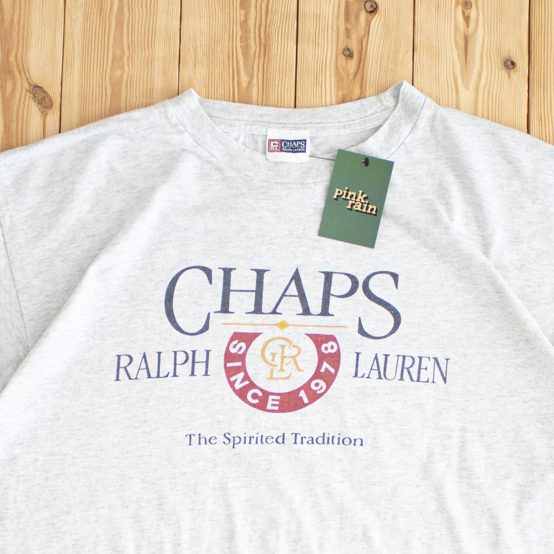 (XL) Chaps Ralph Lauren Vintage T-Shirt Gray