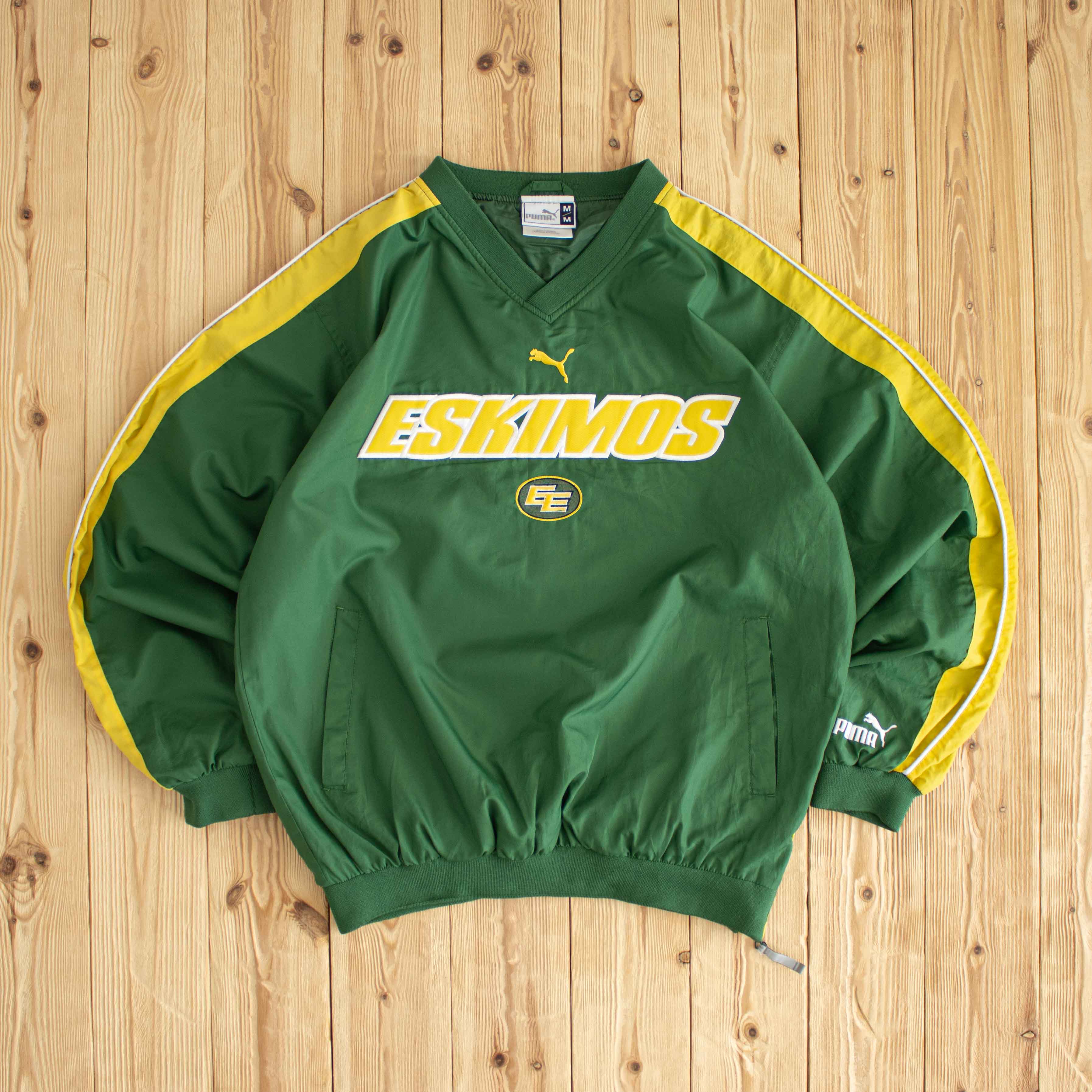 (L) Puma CFL Eskimos Vintage Embroidered Windbreaker Green