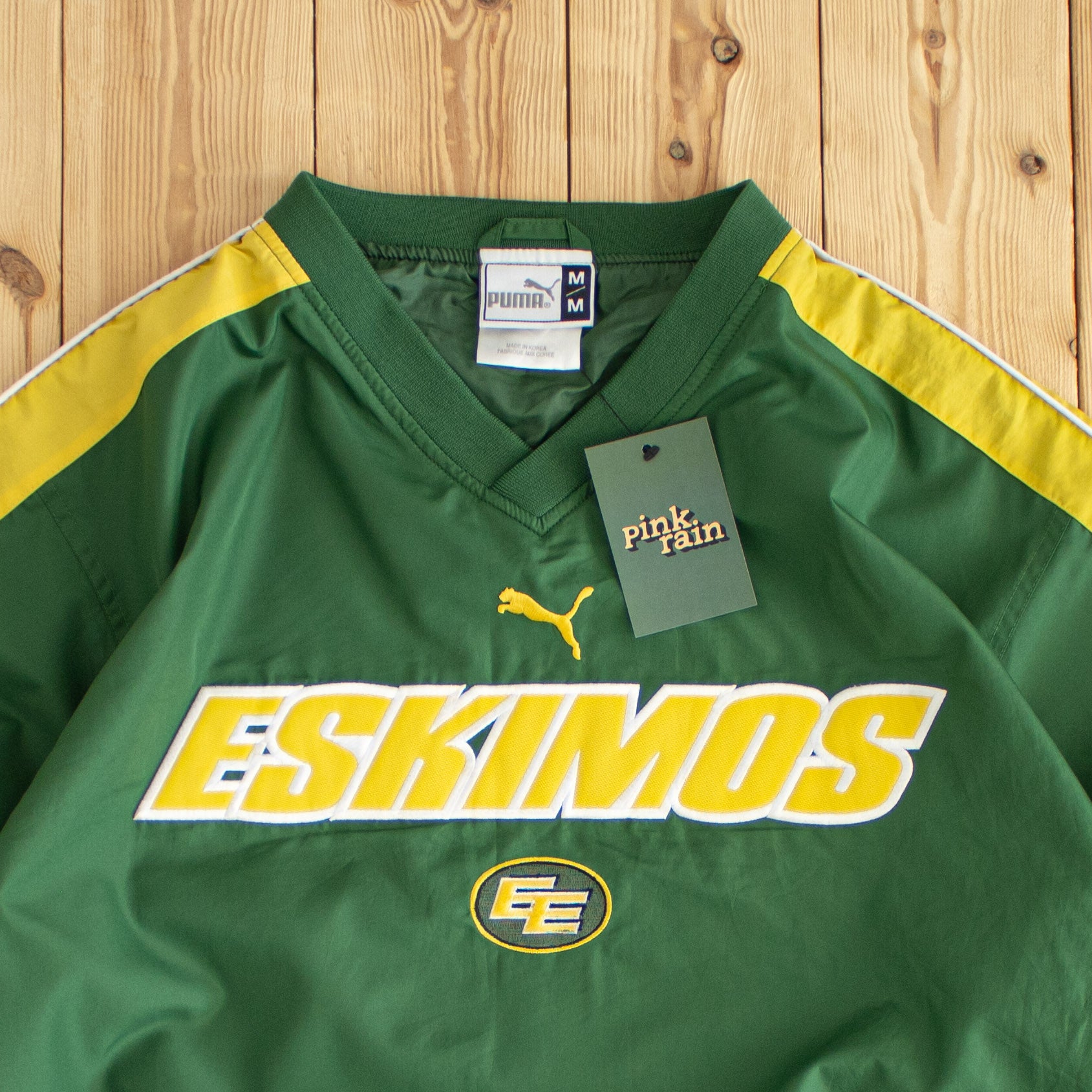 (L) Puma CFL Eskimos Vintage Embroidered Windbreaker Green