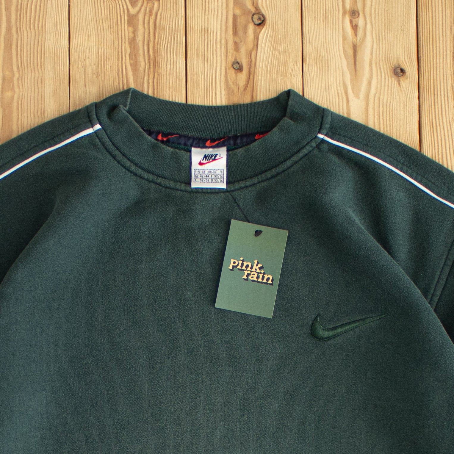 (M/L) Nike Vintage Essential Embroidered Sweatshirt Green