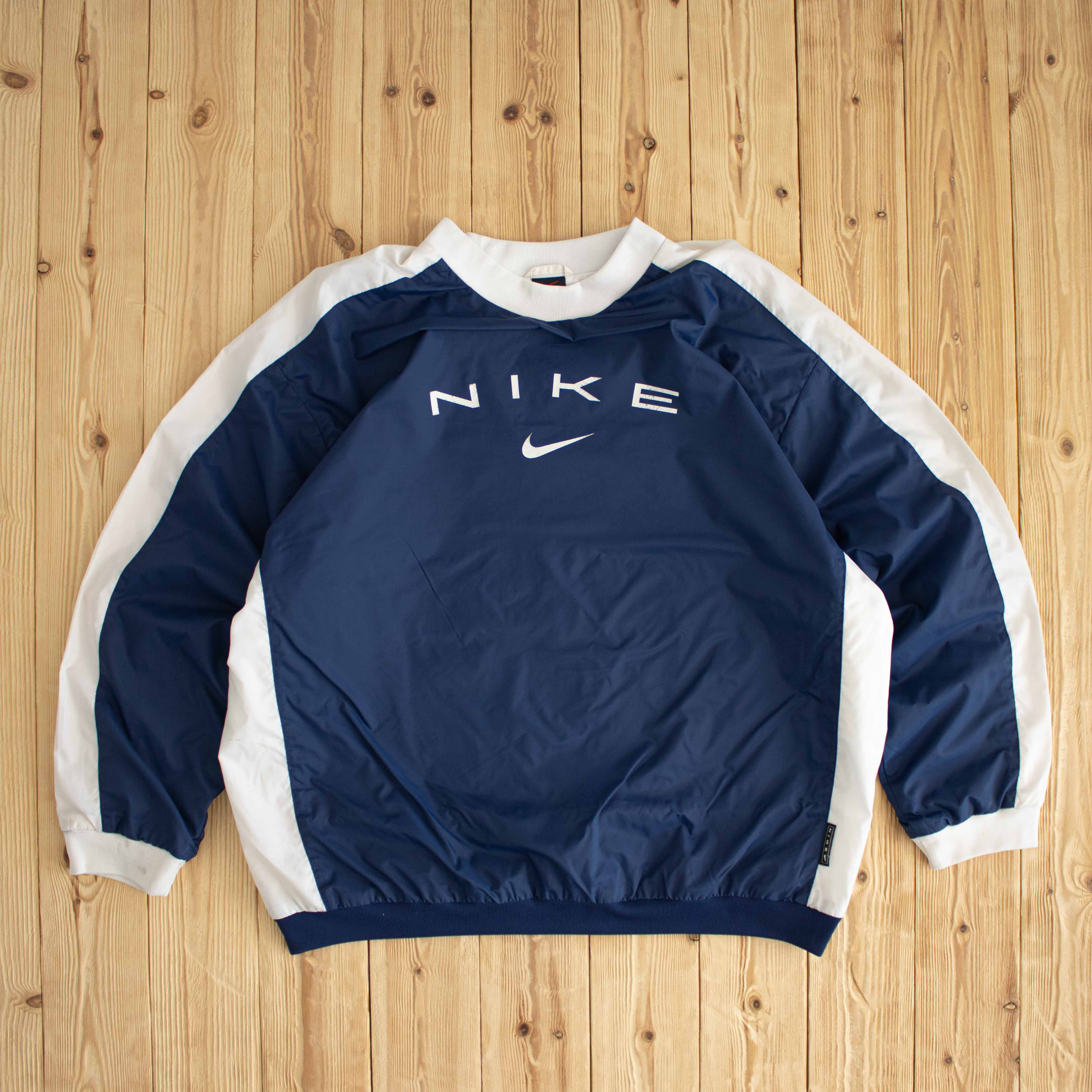 (XL) Nike Spell Out Vintage Sweatshirt Blue