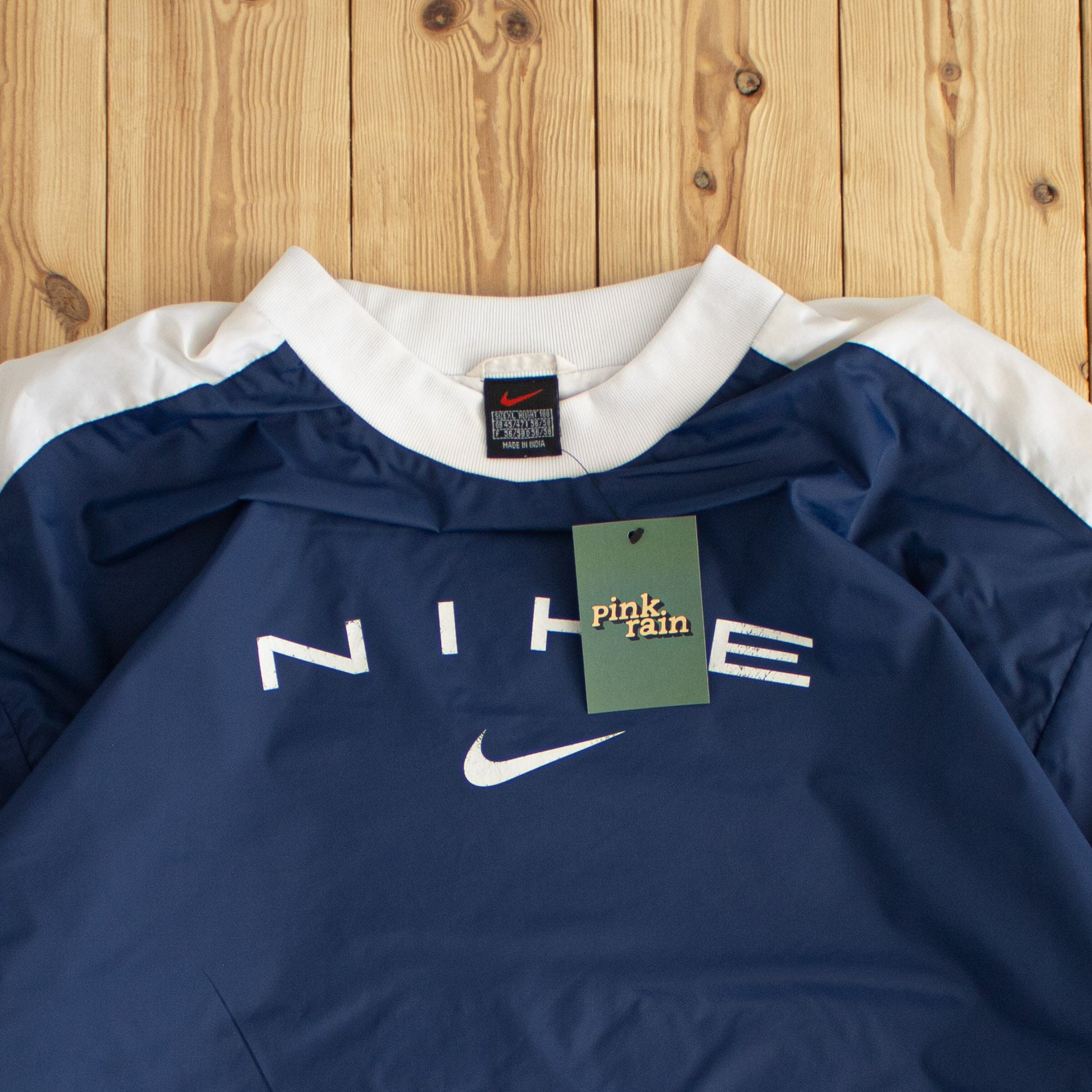 (XL) Nike Spell Out Vintage Sweatshirt Blue