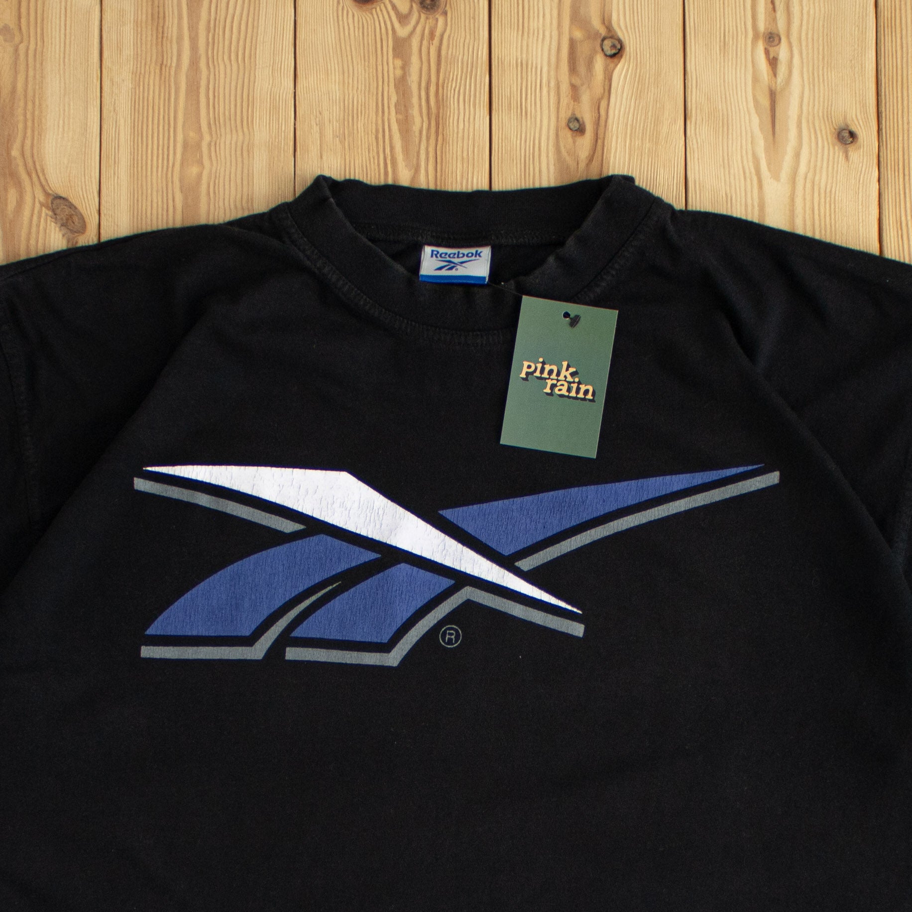 (XL) Reebok Logo Vintage T-Shirt Black