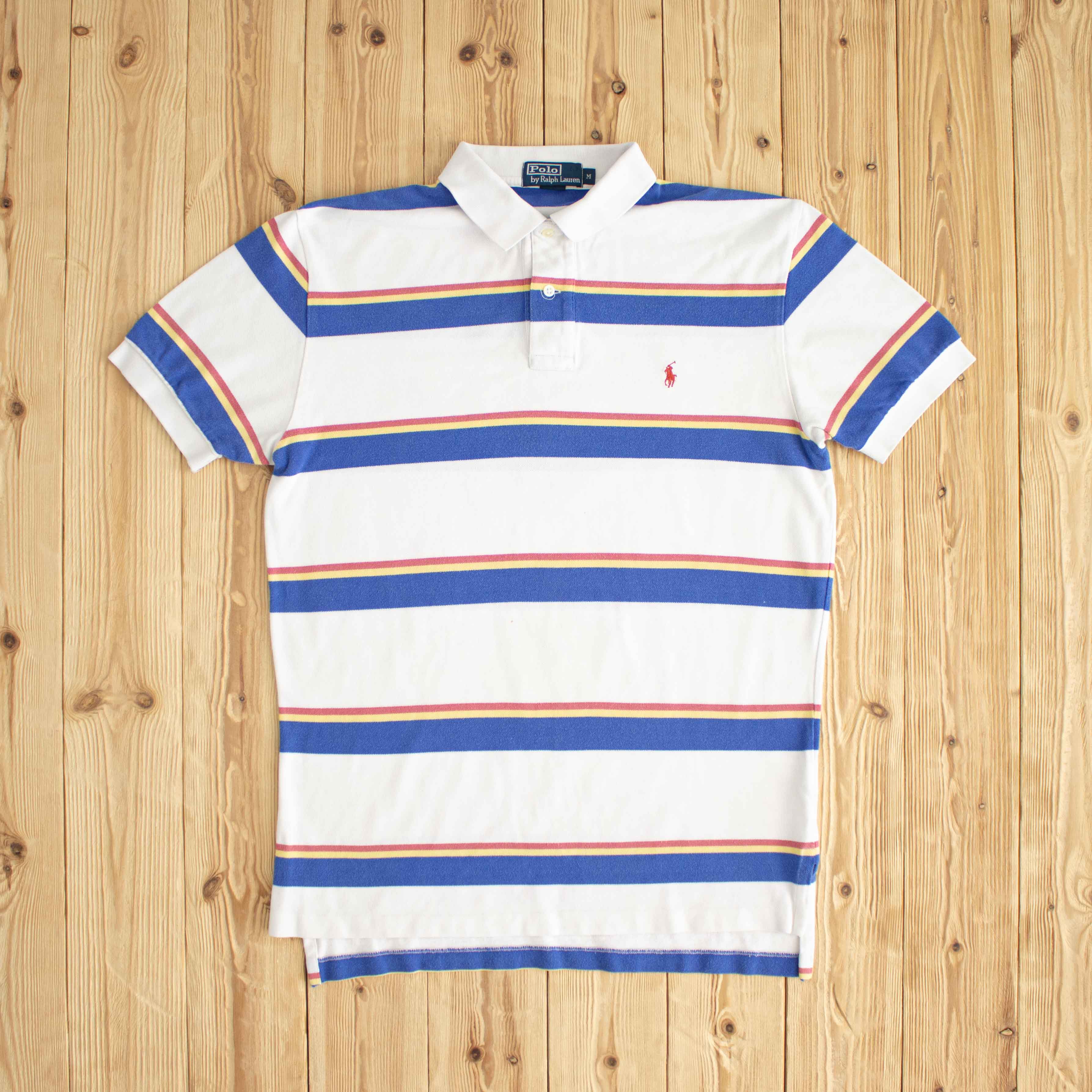 (M) Polo Ralph Lauren Vintage Embroidered Polo T-Shirt White