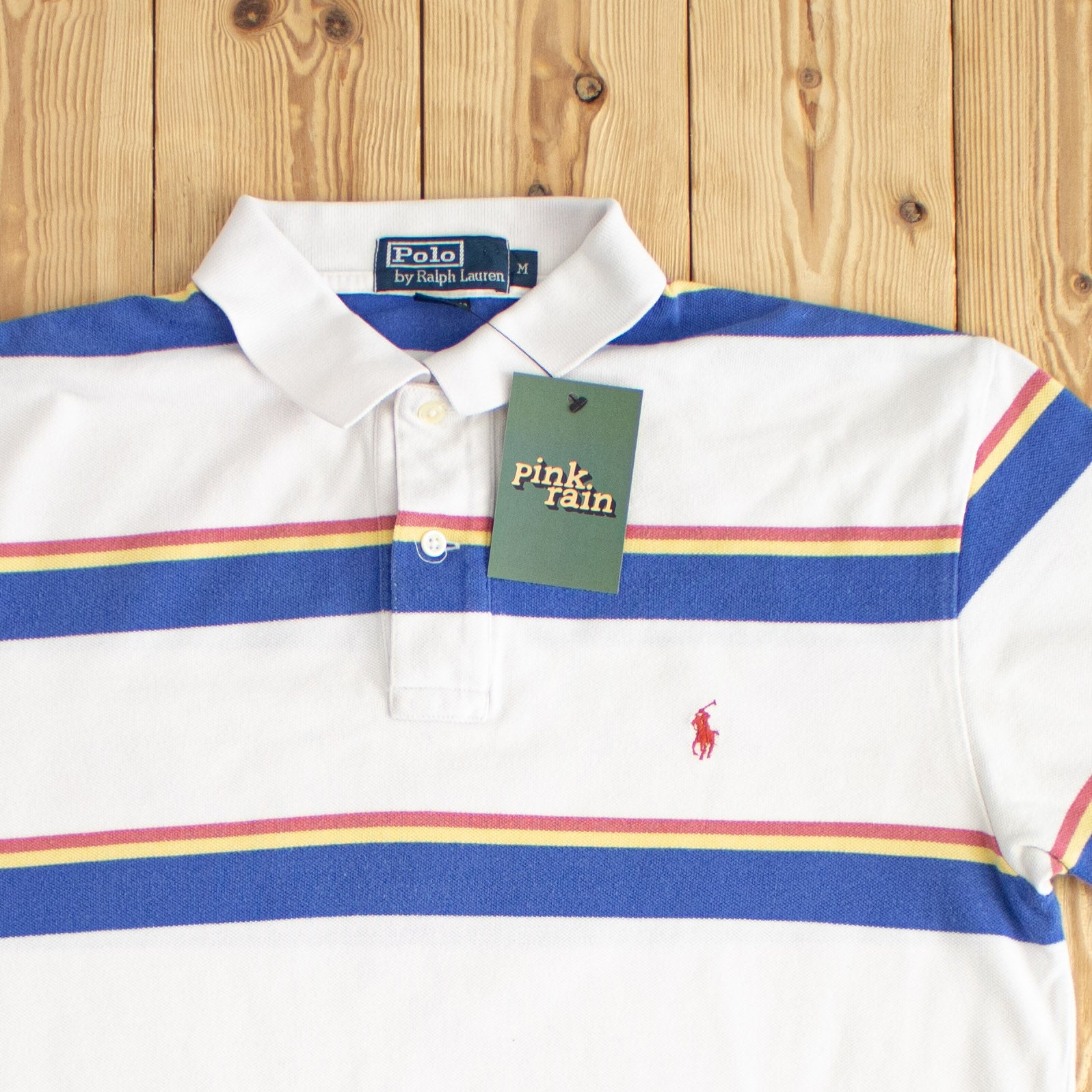 (M) Polo Ralph Lauren Vintage Embroidered Polo T-Shirt White