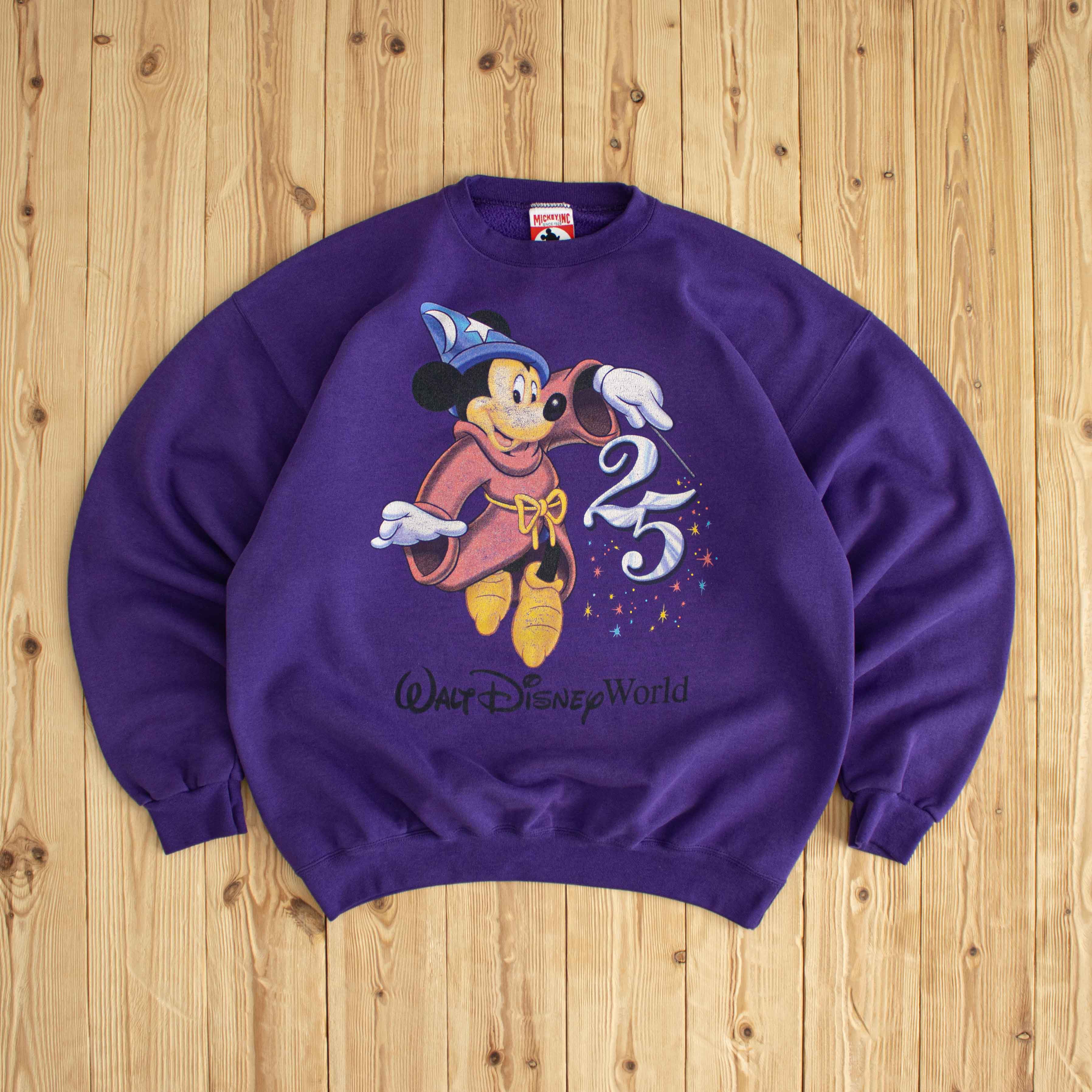 (L) Walt Disney World Birthday Vintage Sweatshirt Purple