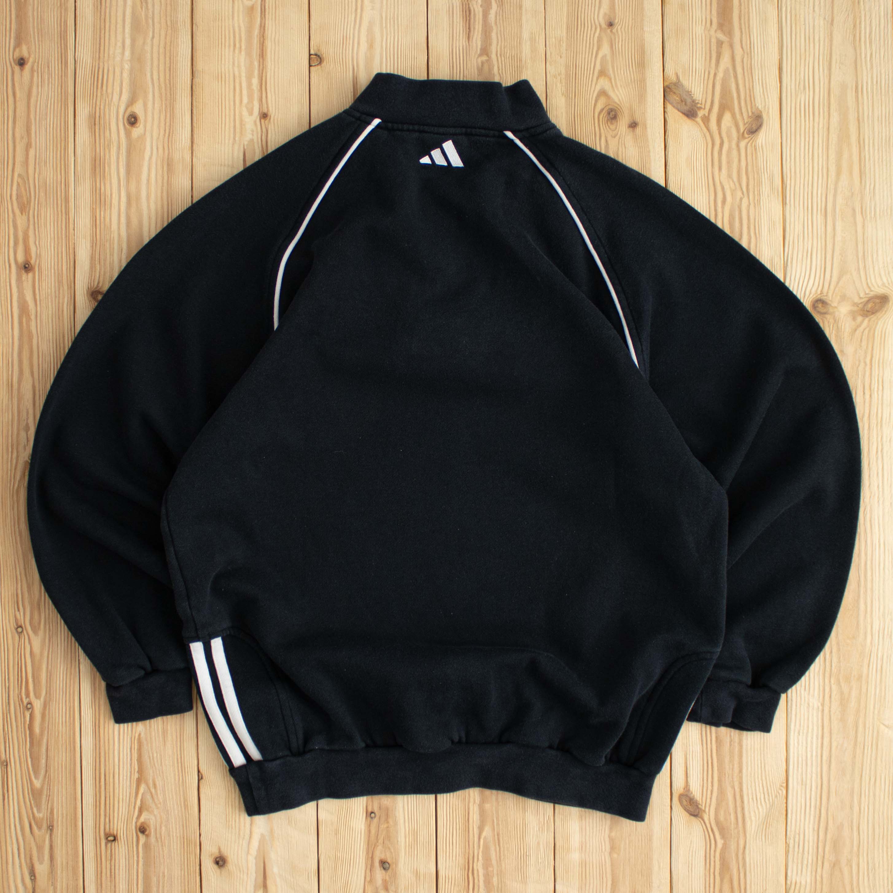 (S) Vintage Adidas Essential Embroidered Quarter-Zip Sweatshirt