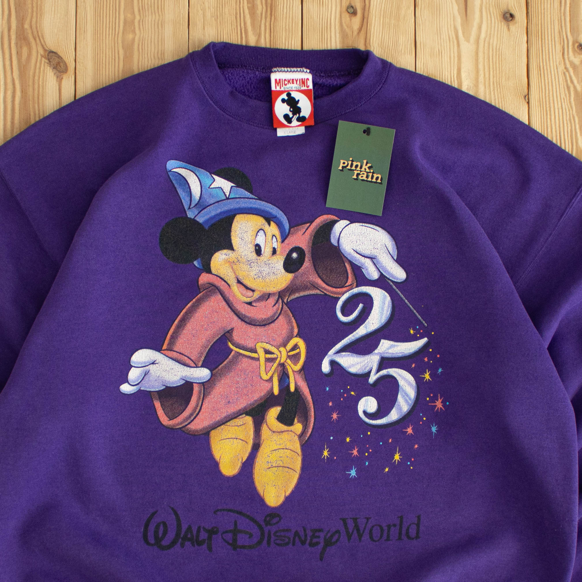(L) Walt Disney World Birthday Vintage Sweatshirt Purple