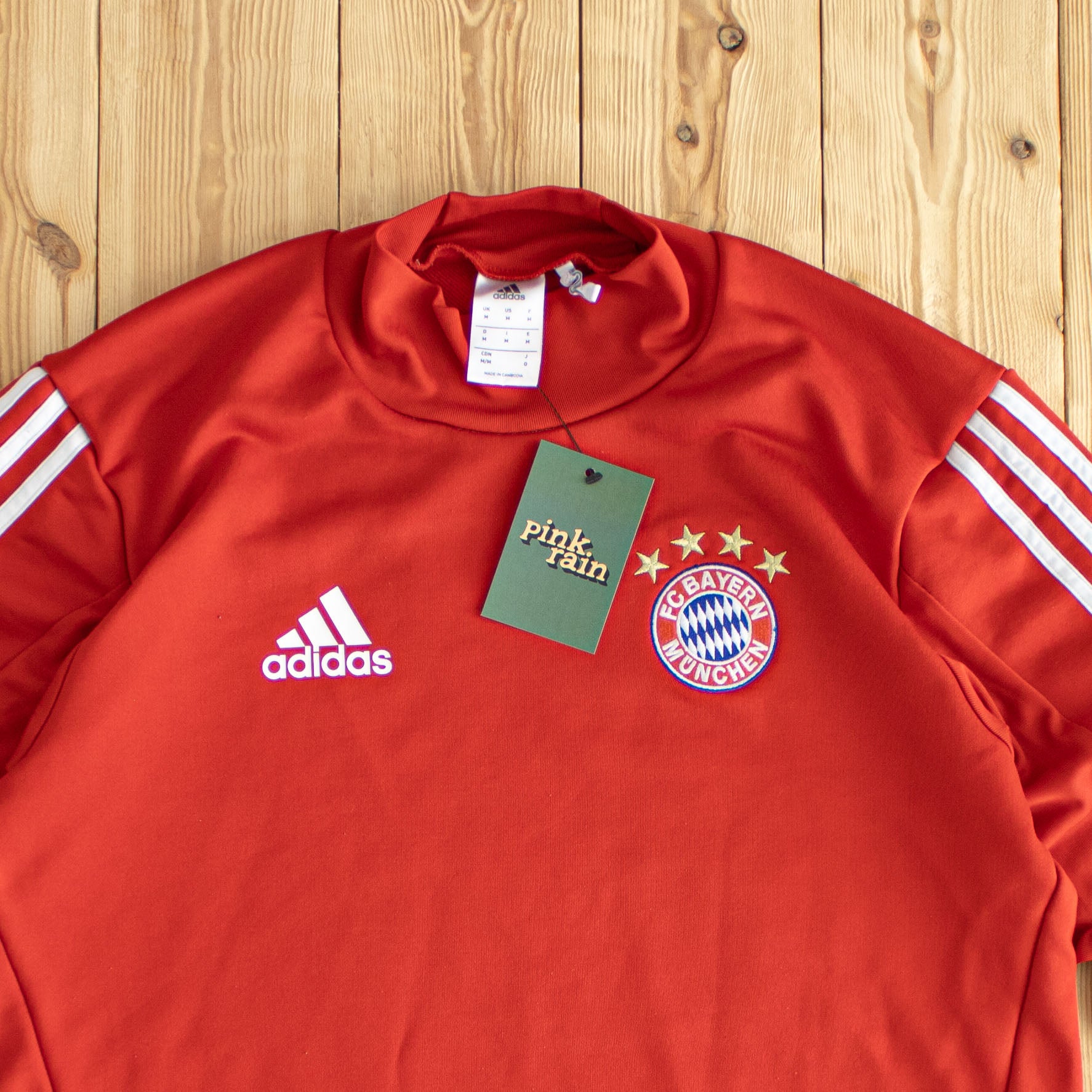 (M/L) Adidas Climacool F.C. Bayern Embroidered Longsleeve Red