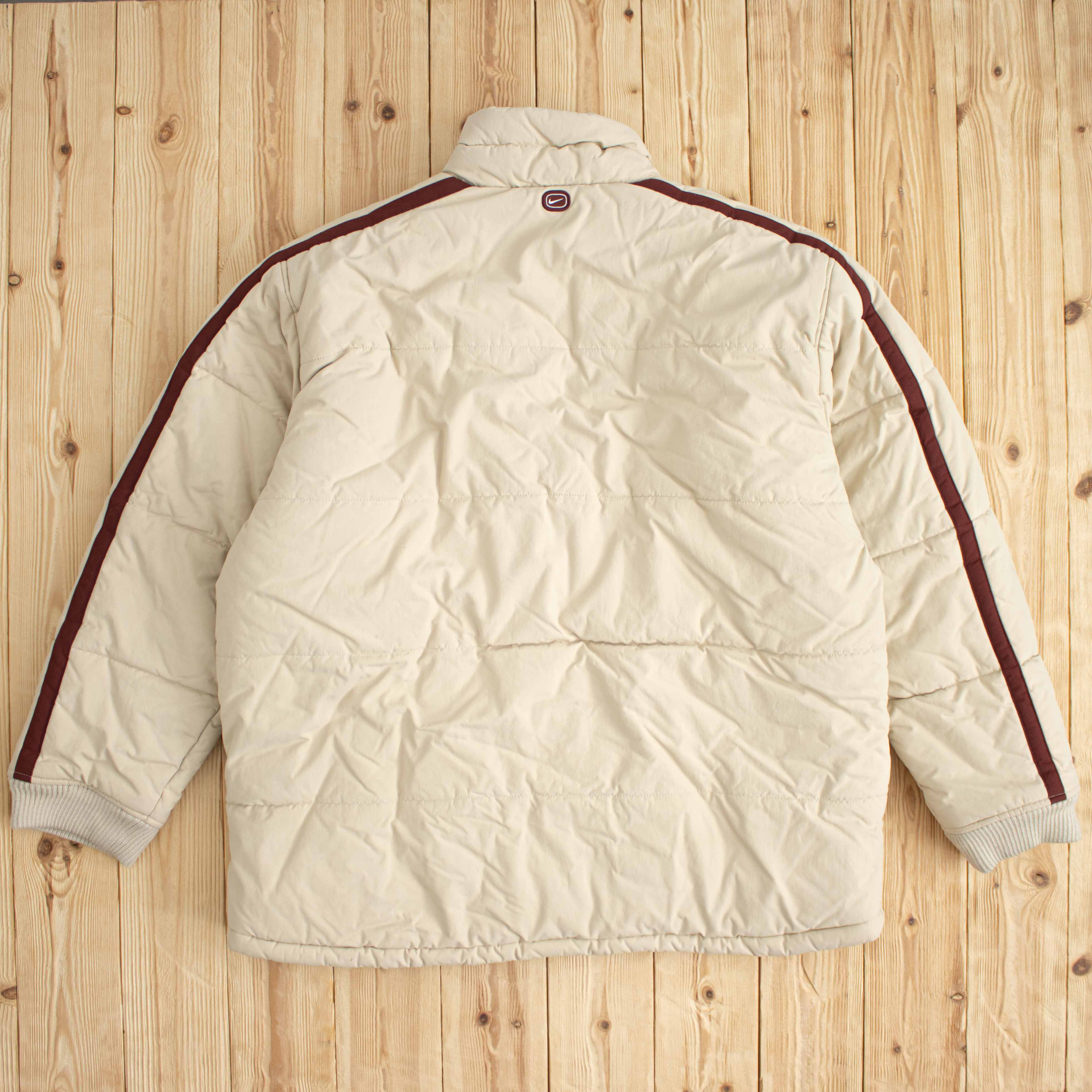 (XL) Vintage Nike Athletic Embroidered Puffer Jacket