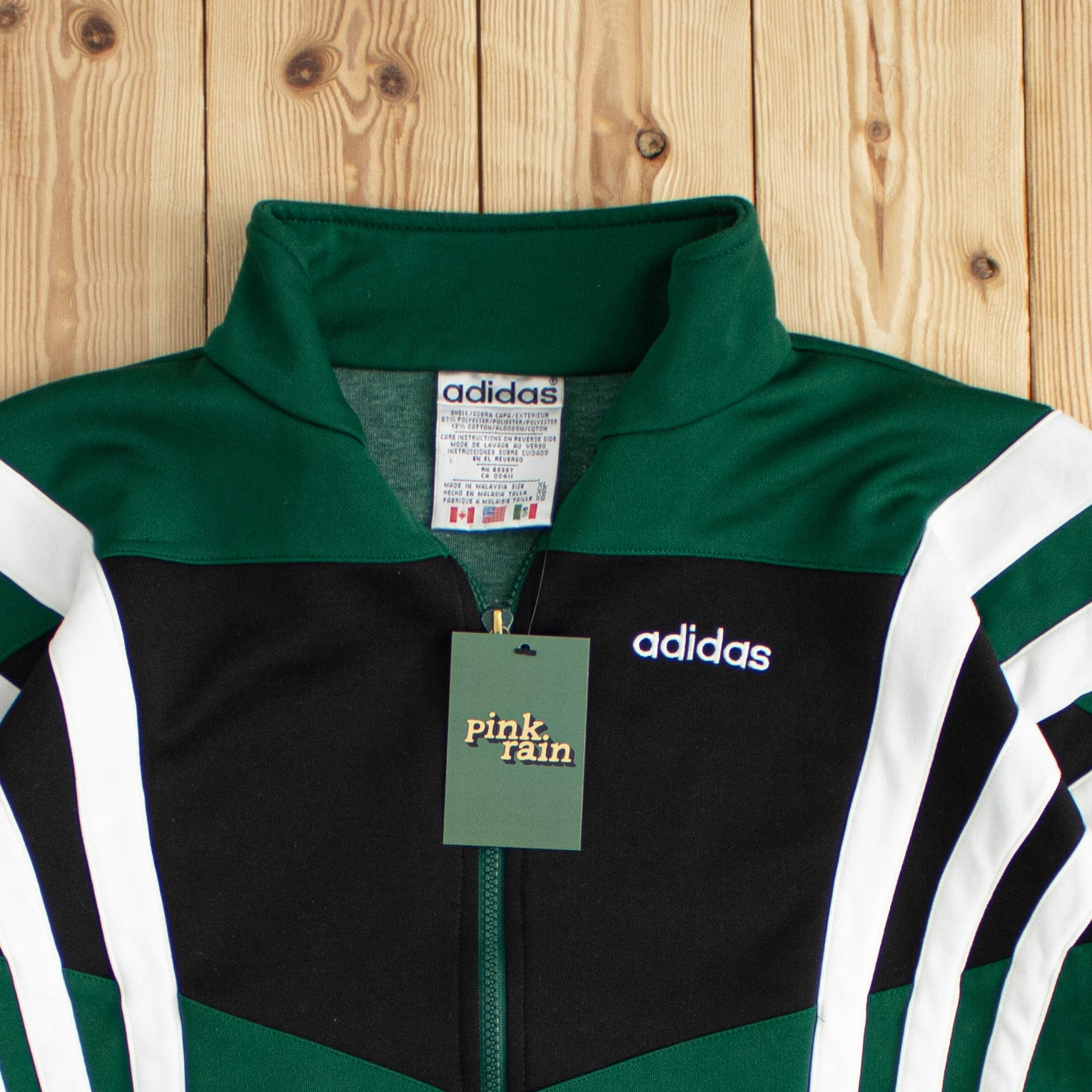 (XL) Vintage Adidas Embroidered Full-Zip Sweatshirt