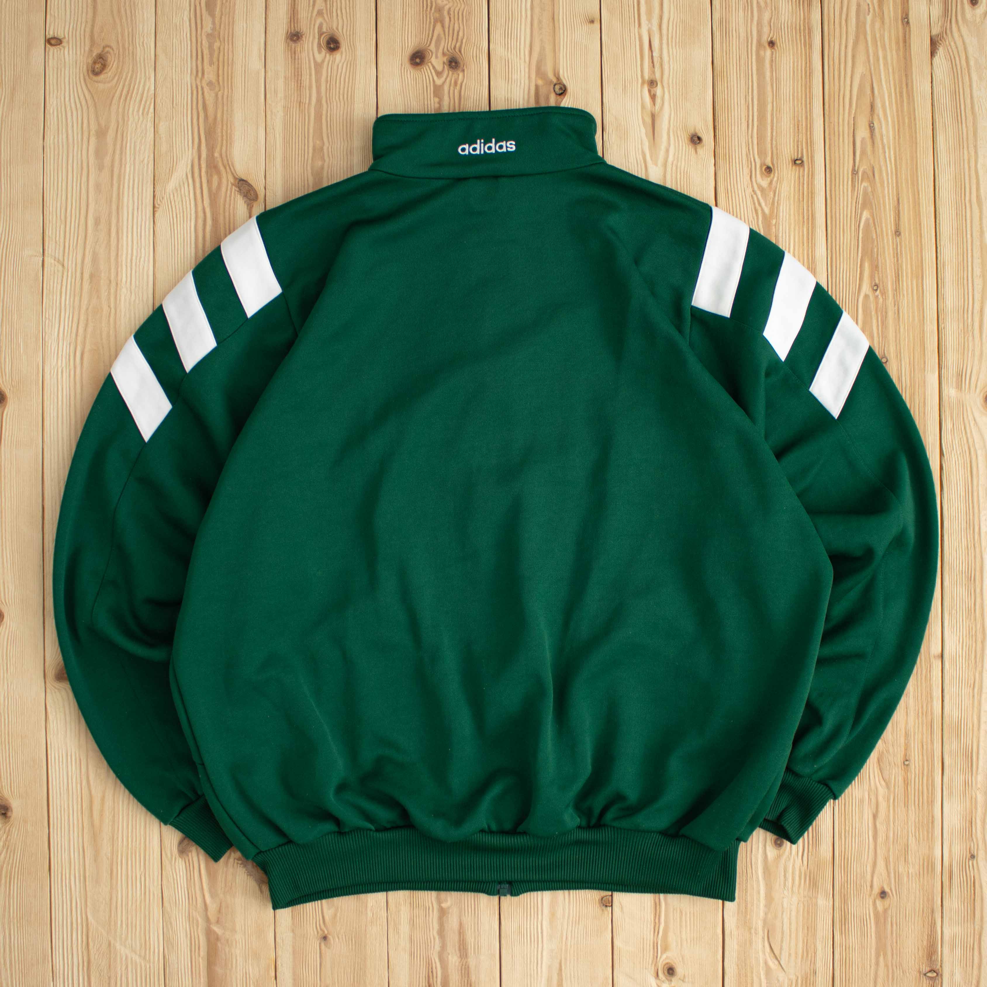 (XL) Vintage Adidas Embroidered Full-Zip Sweatshirt