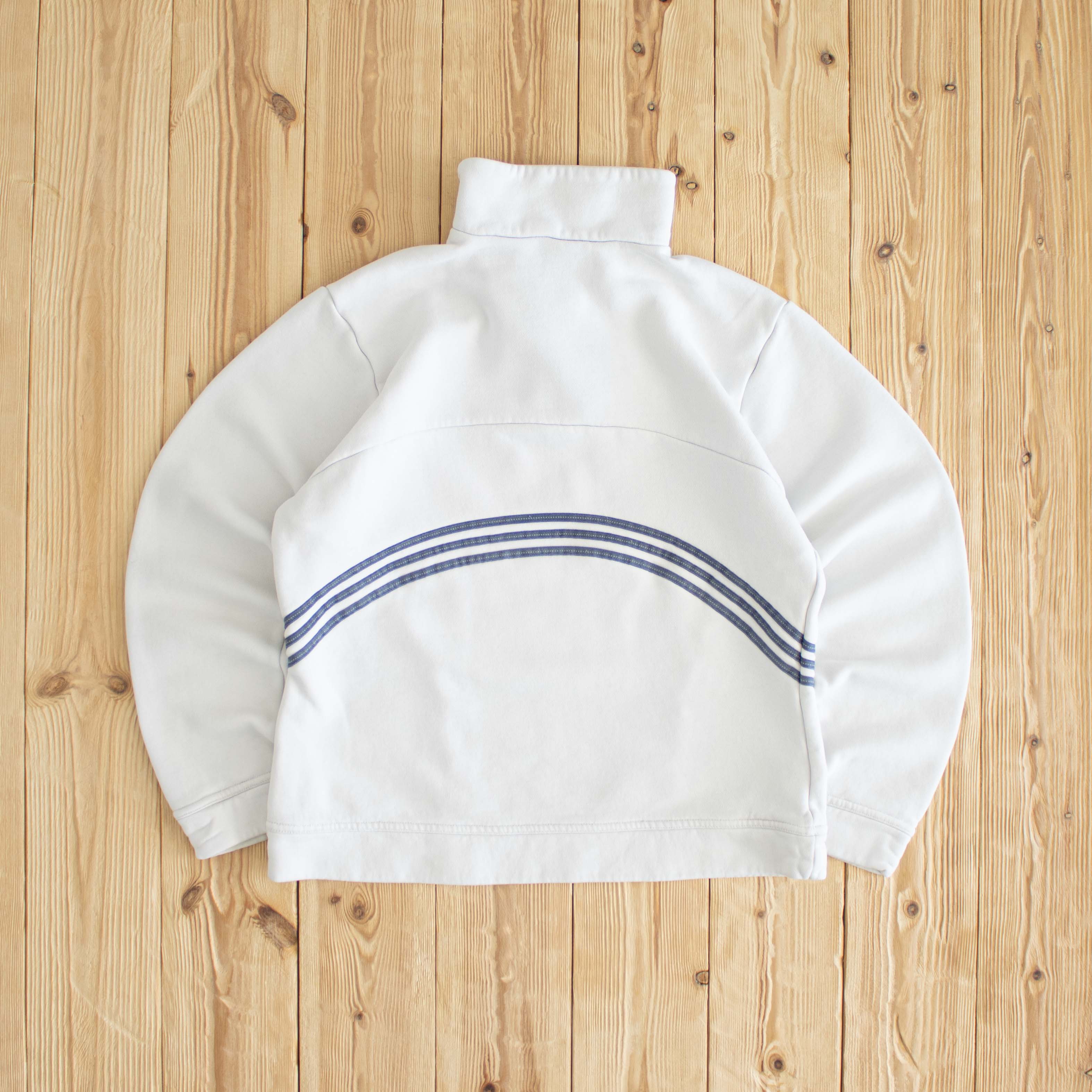 (XS) Adidas Vintage Embroidered Quarter-Zip White