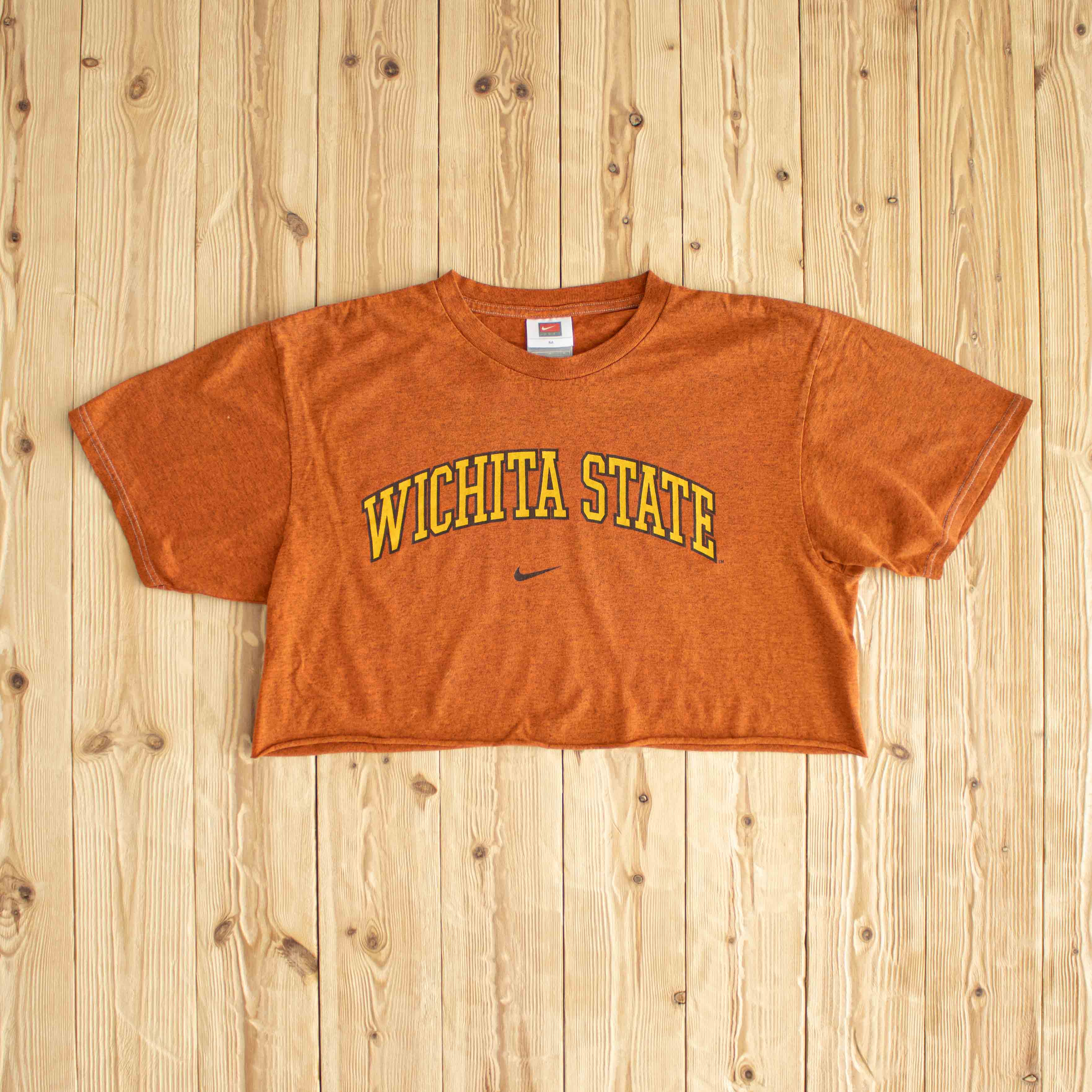 (M) Nike Wichita State Vintage Cropped T-Shirt Orange