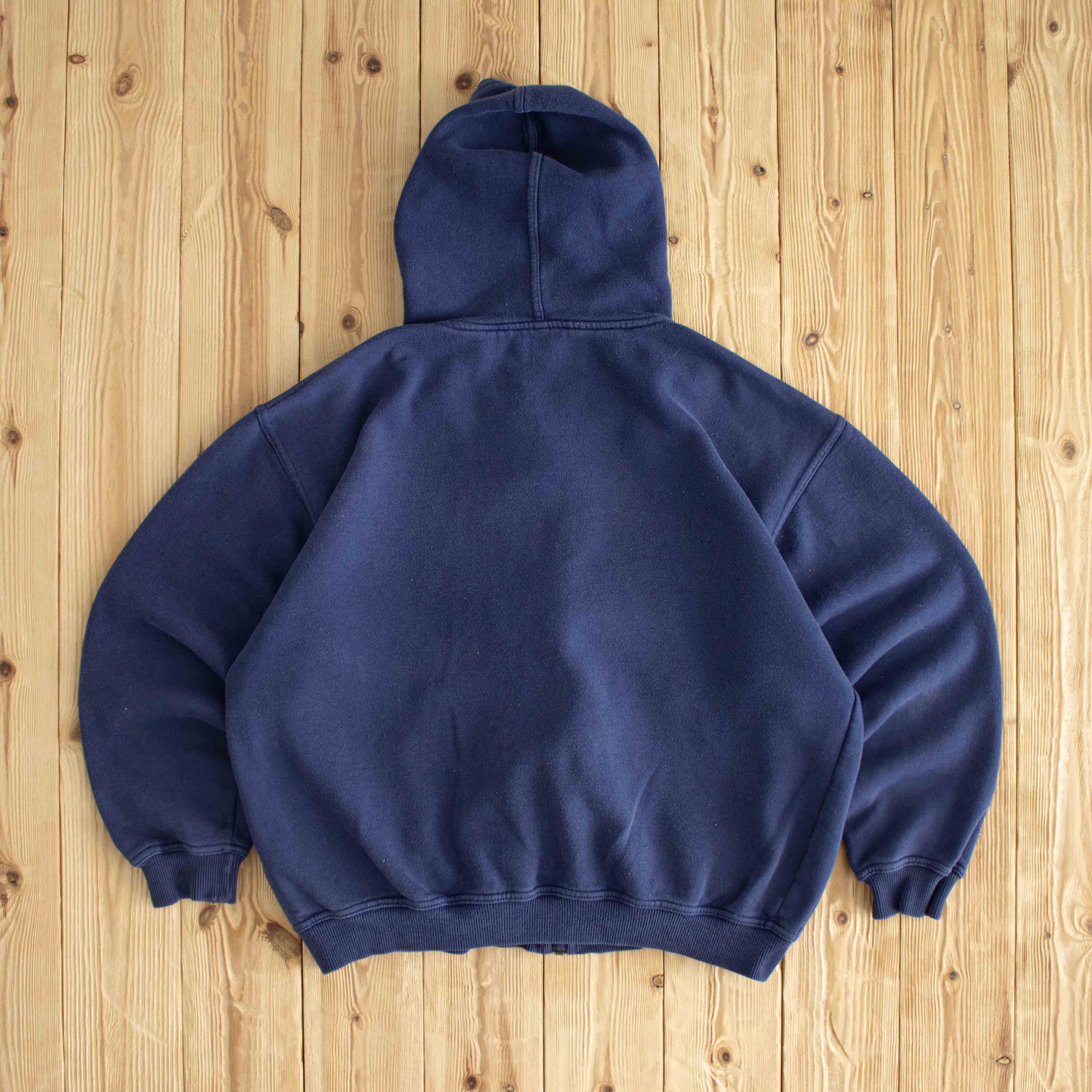 (M) Fila Vintage Embroidered Full-Zip Hoodie Blue