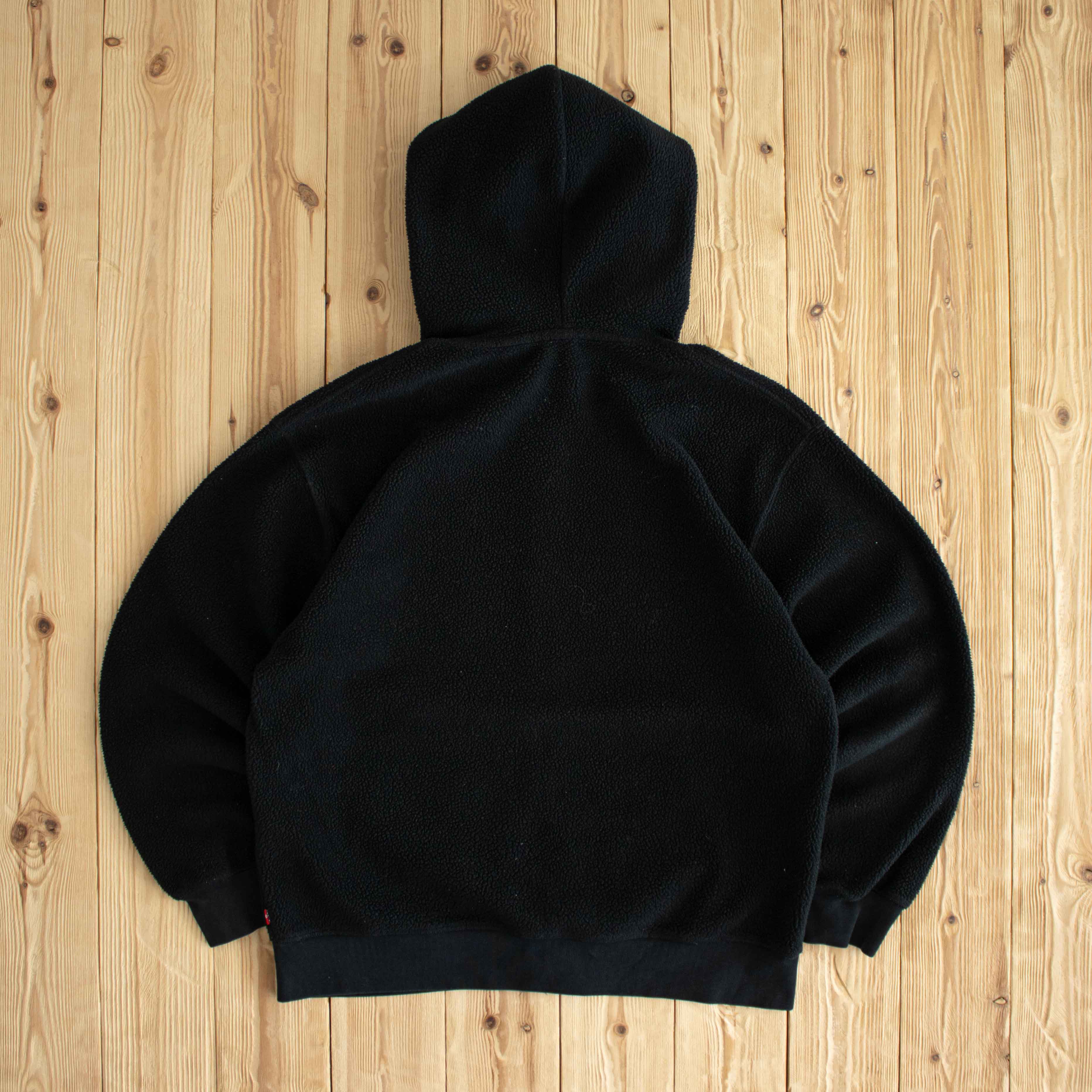 (M) Levi's Fleece Full-Zip Embroidered Sweatshirt/Jacket Black