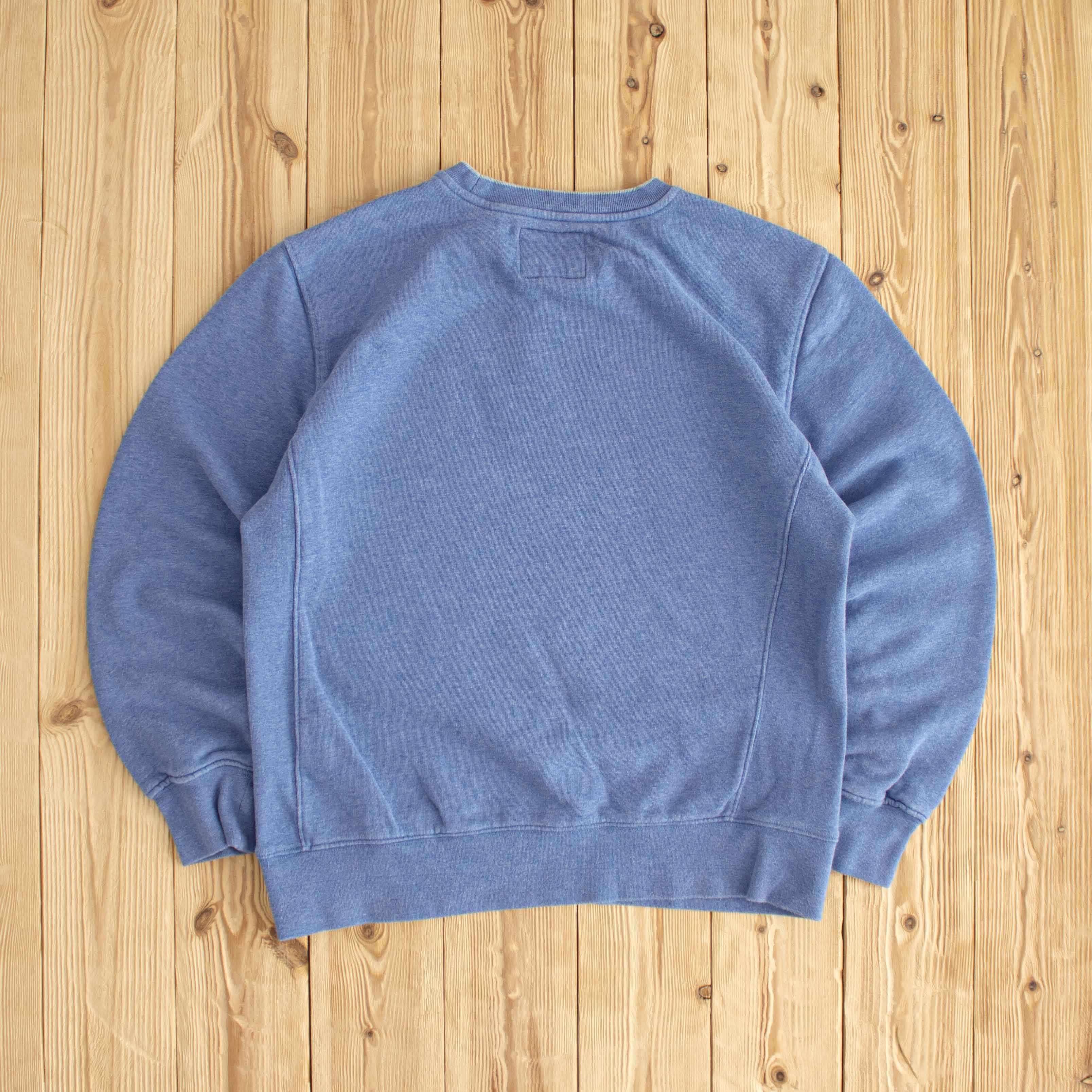 (S) Champion Fine Heritage Vintage Embroidered Sweatshirt Blue