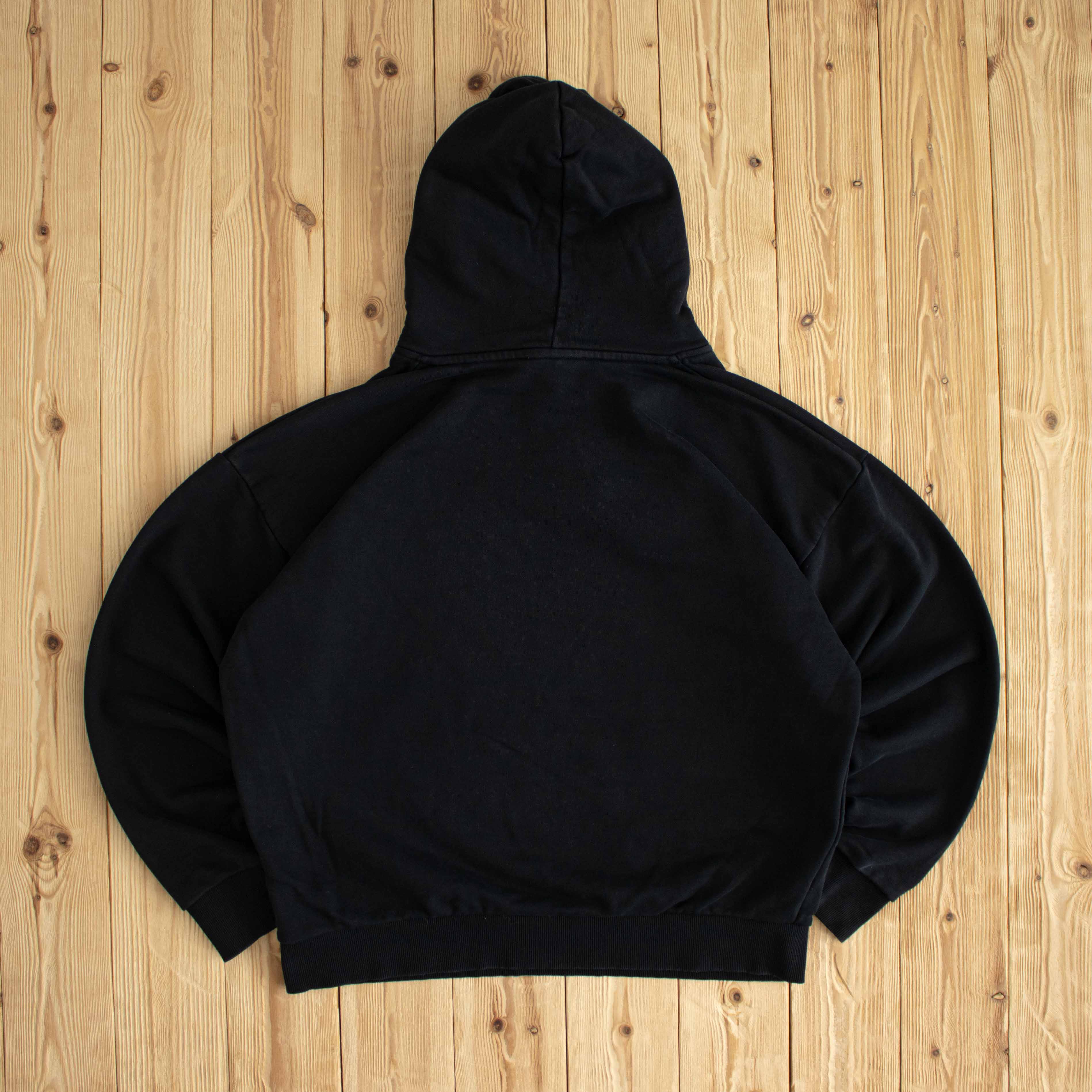 (L) Diesel Denim Division Embroidered Hoodie Black