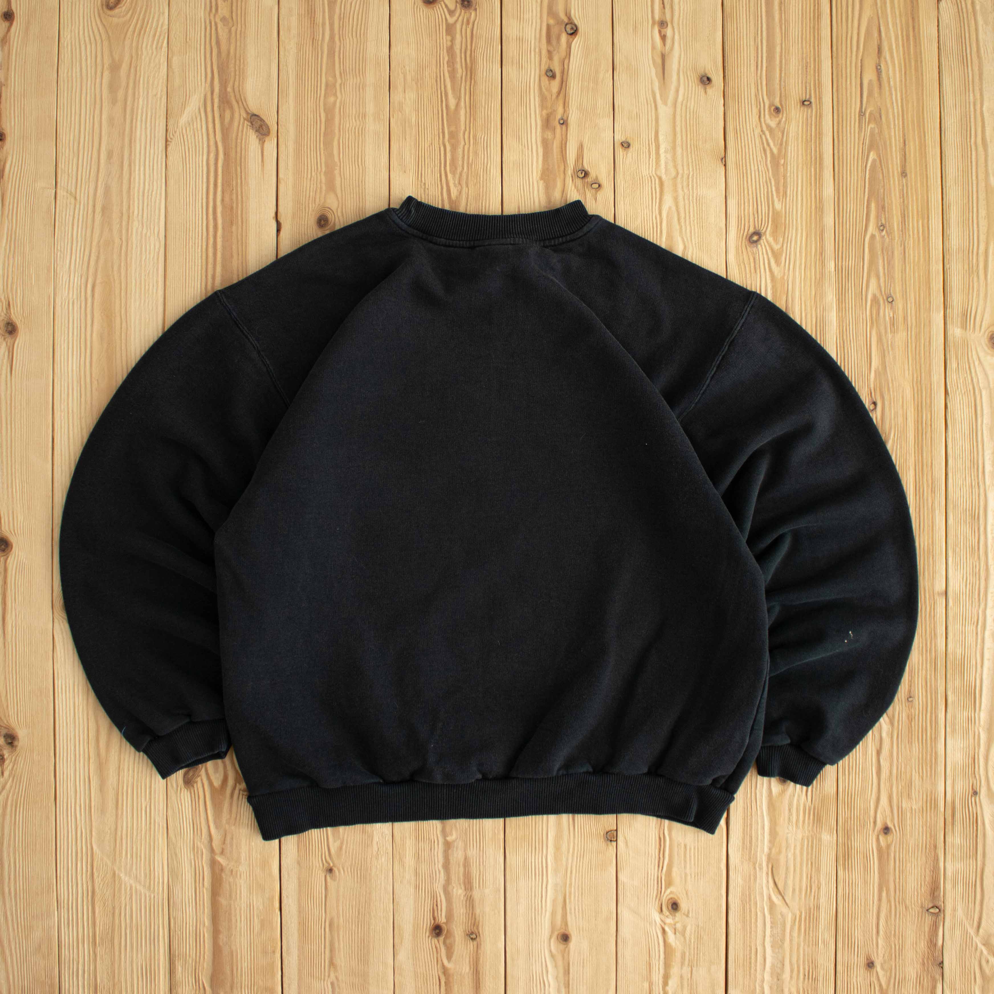(S/M) Nike Spell Out Vintage Embroidered Sweatshirt Black