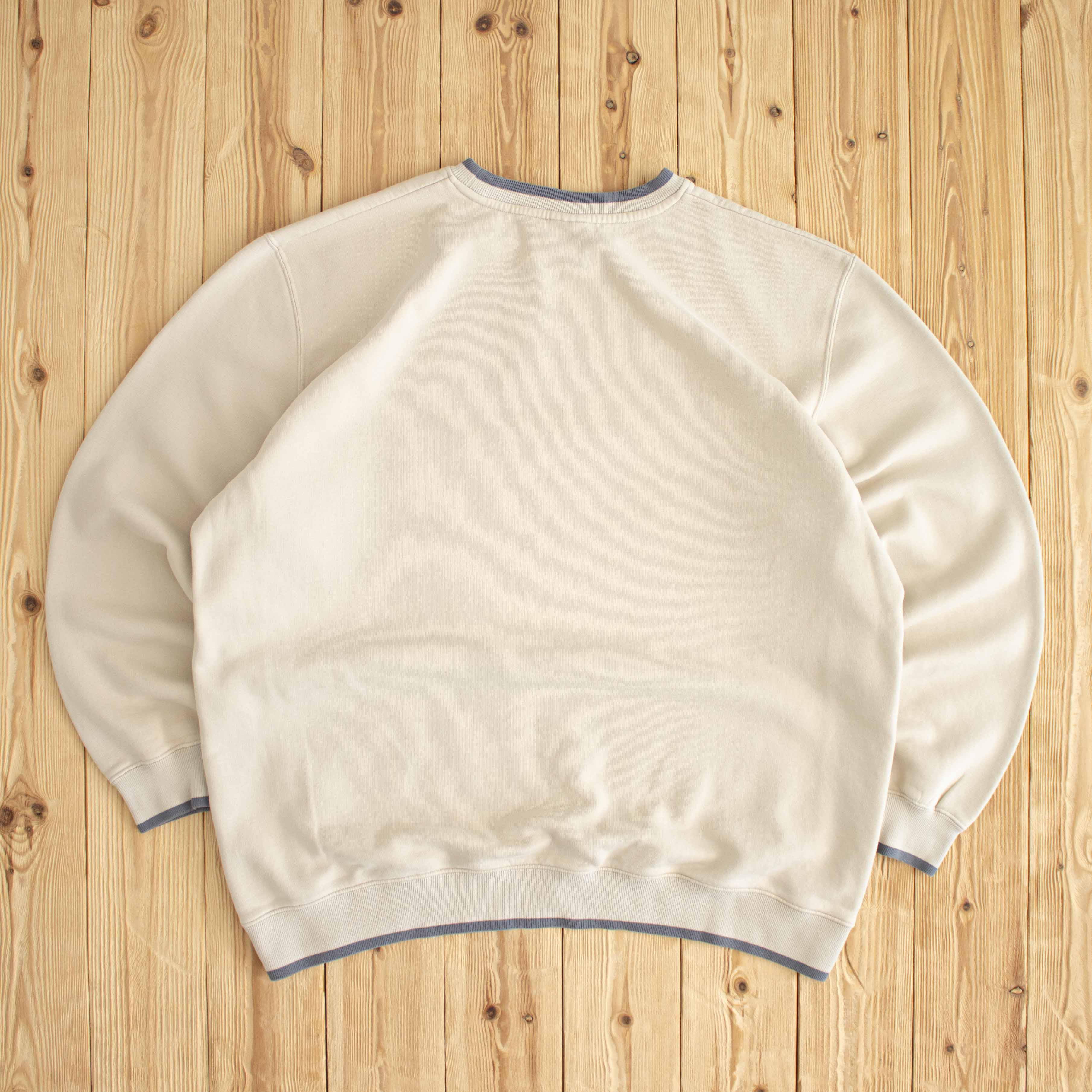 (XL) Nike Swoosh Vintage Embroidered Sweatshirt Beige