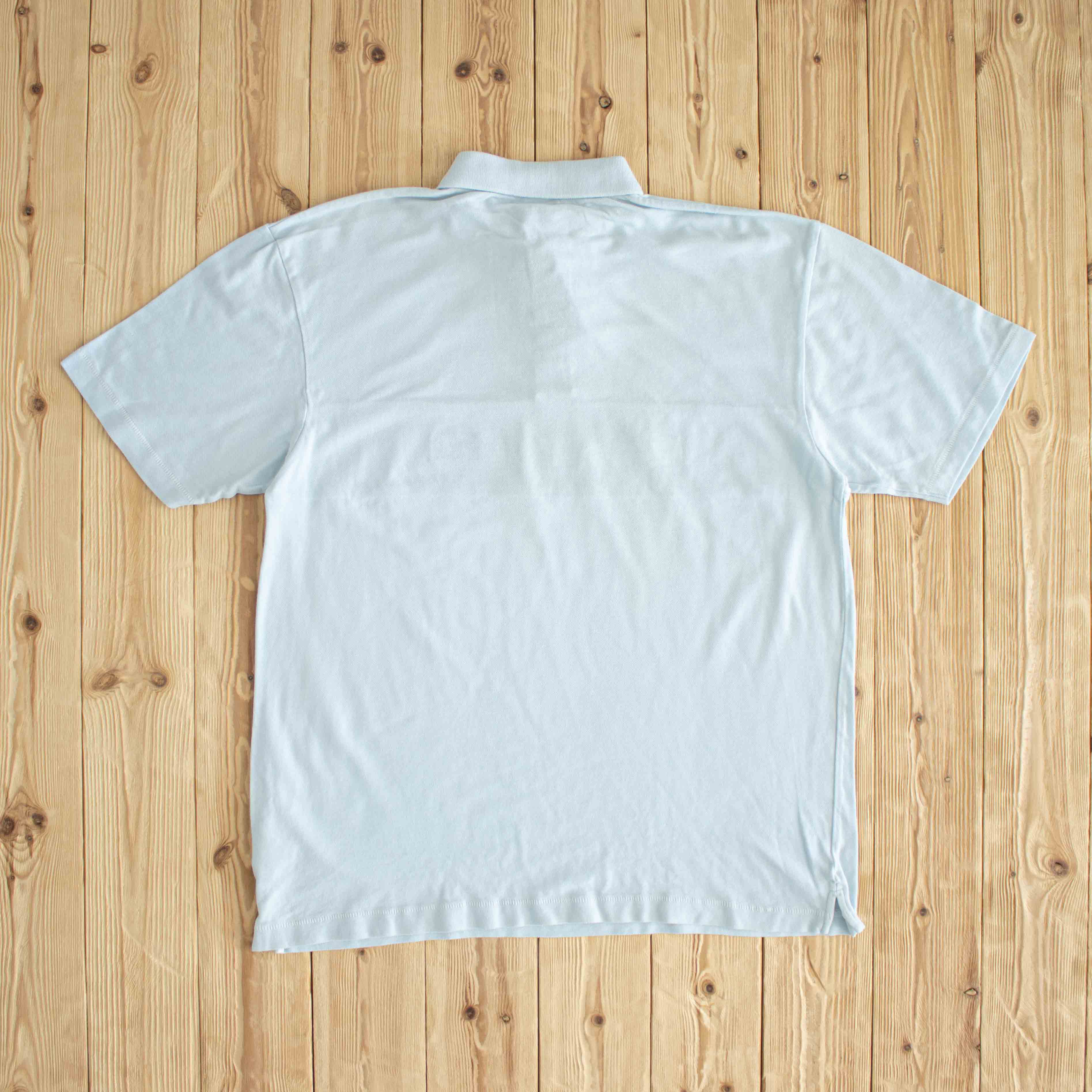 (L) Reebok Vintage Embroidered Polo T-Shirt Blue