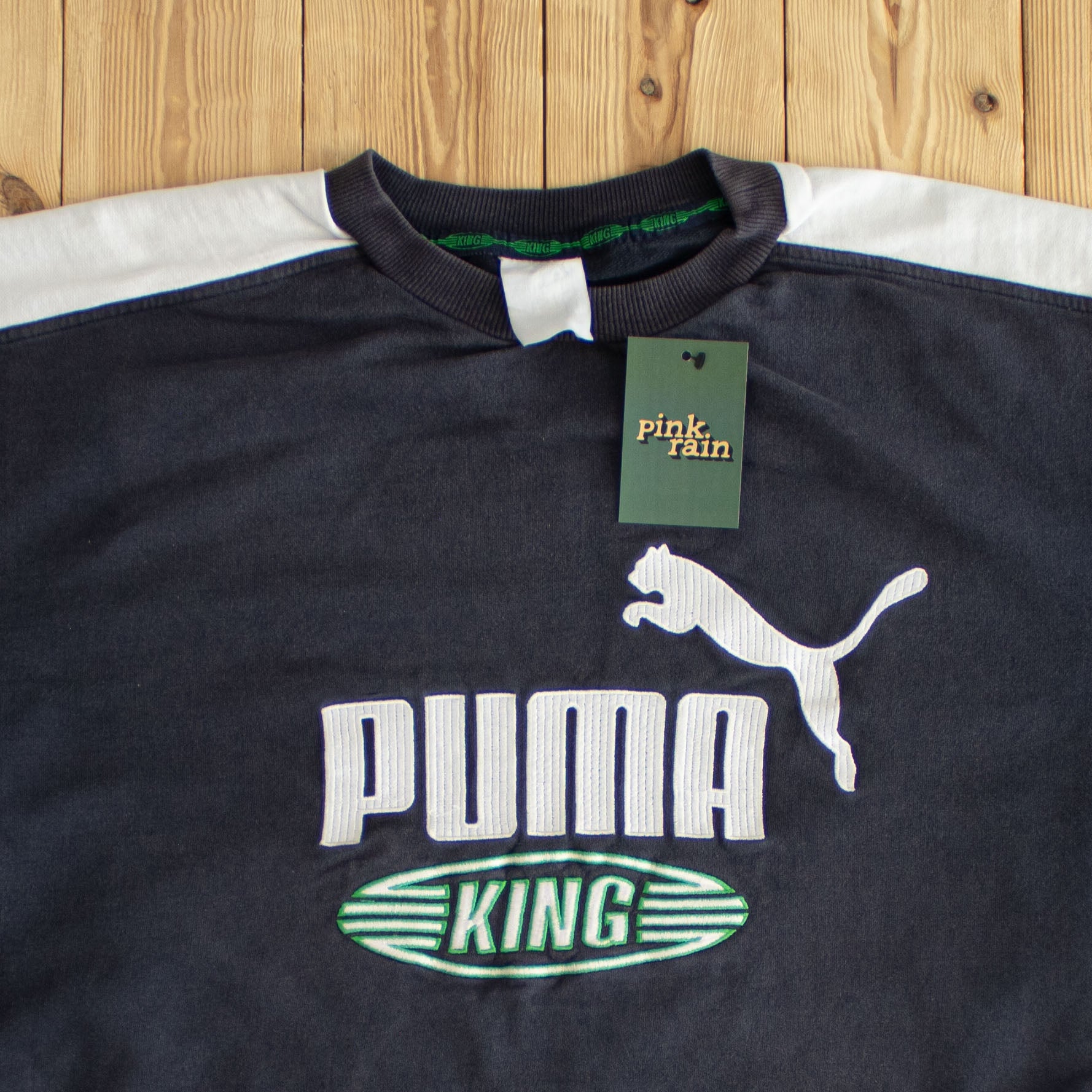 (L) Puma King Vintage Embroidered Sweatshirt Blue