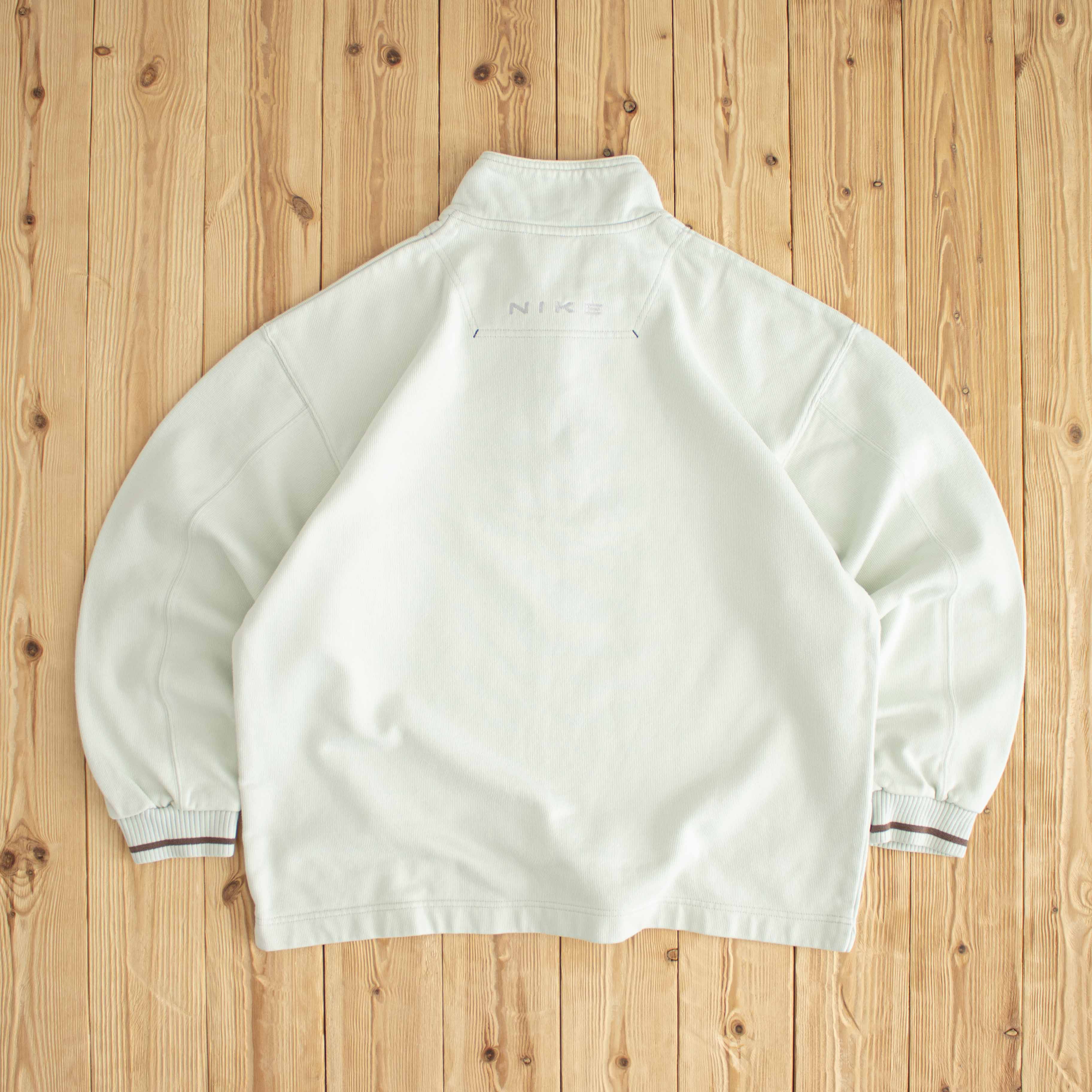 (L) Nike Vintage Essential Embroidered Quarter-Zip Green