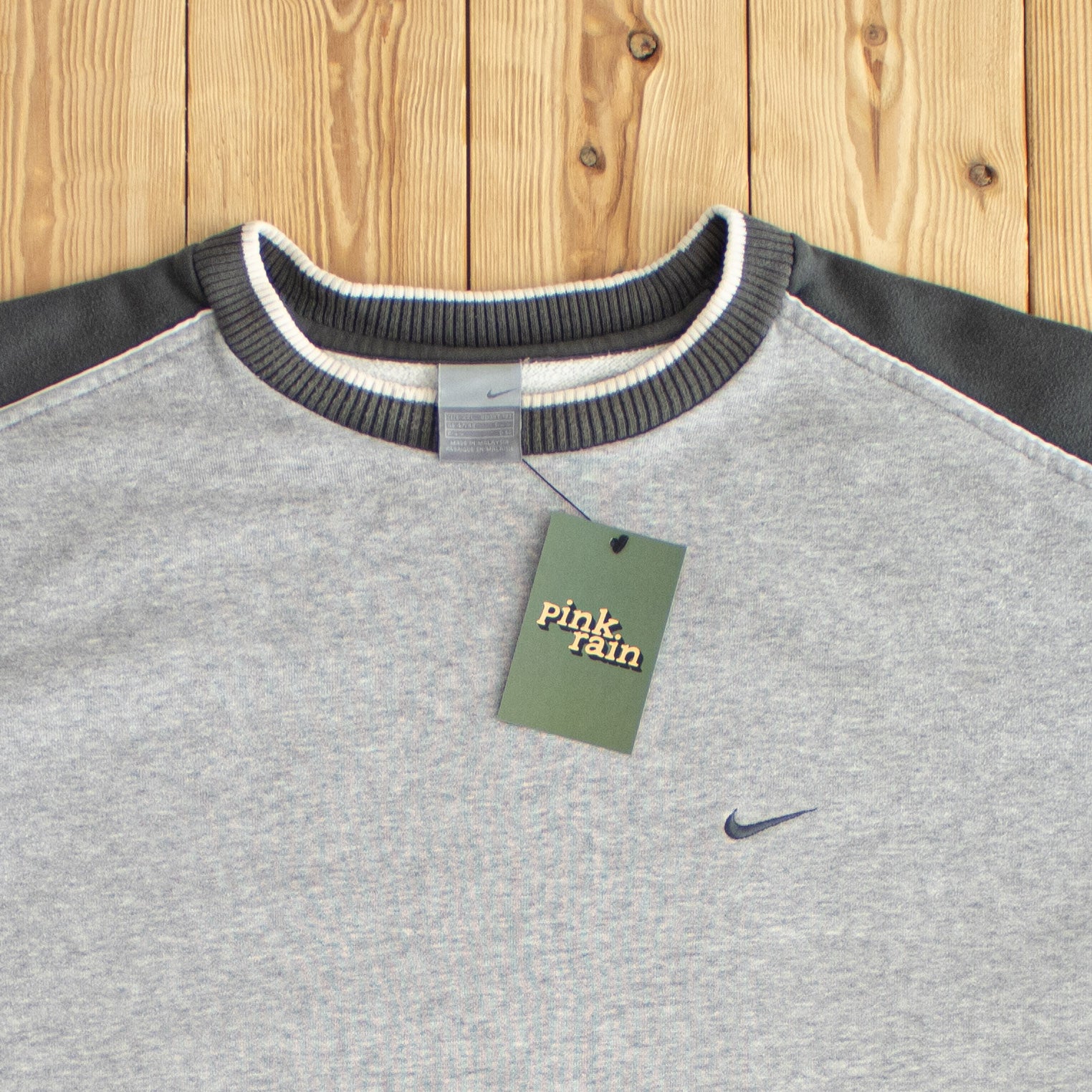 (XL) Nike Air Flight Vintage Embroidered Sweatshirt Gray