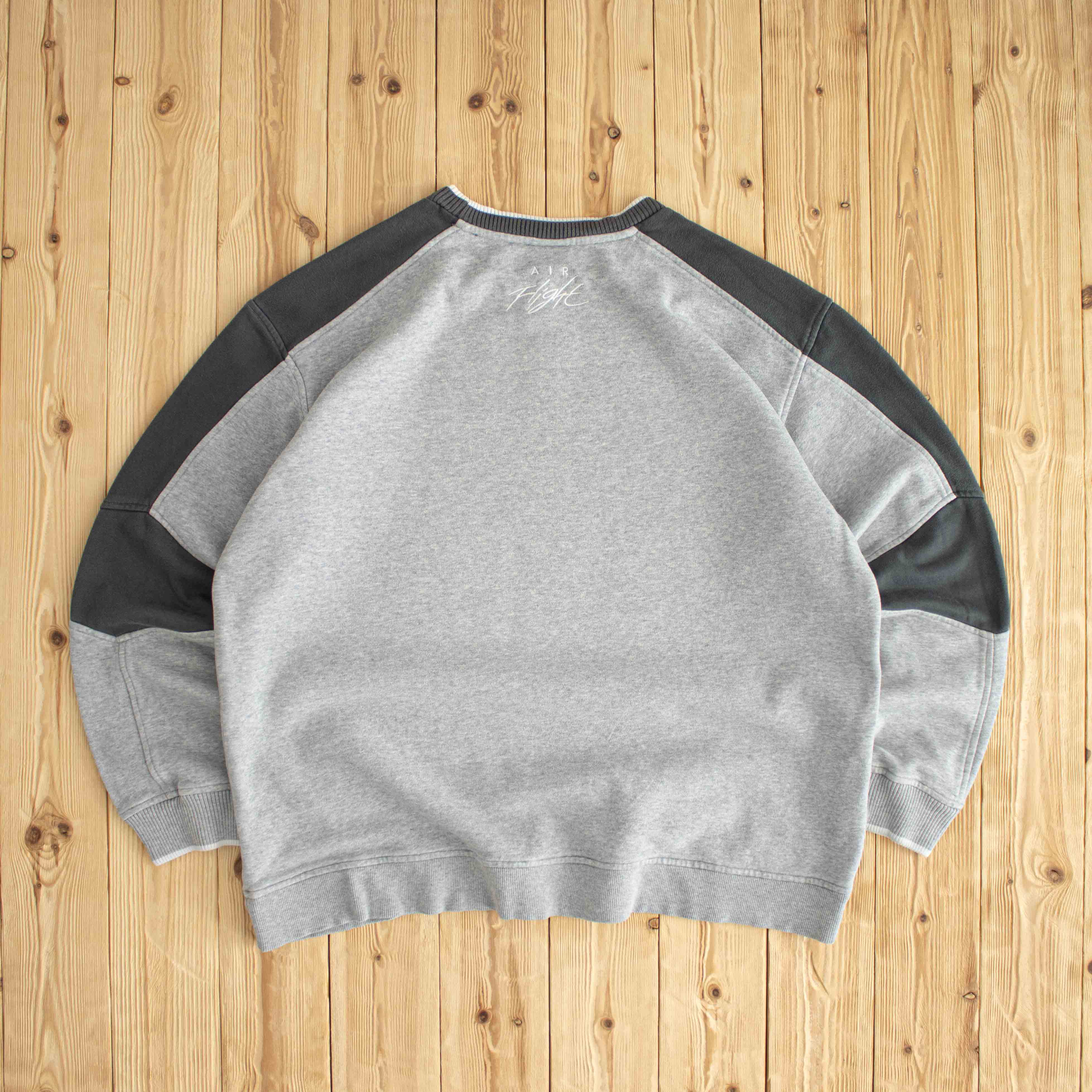 (XL) Nike Air Flight Vintage Embroidered Sweatshirt Gray