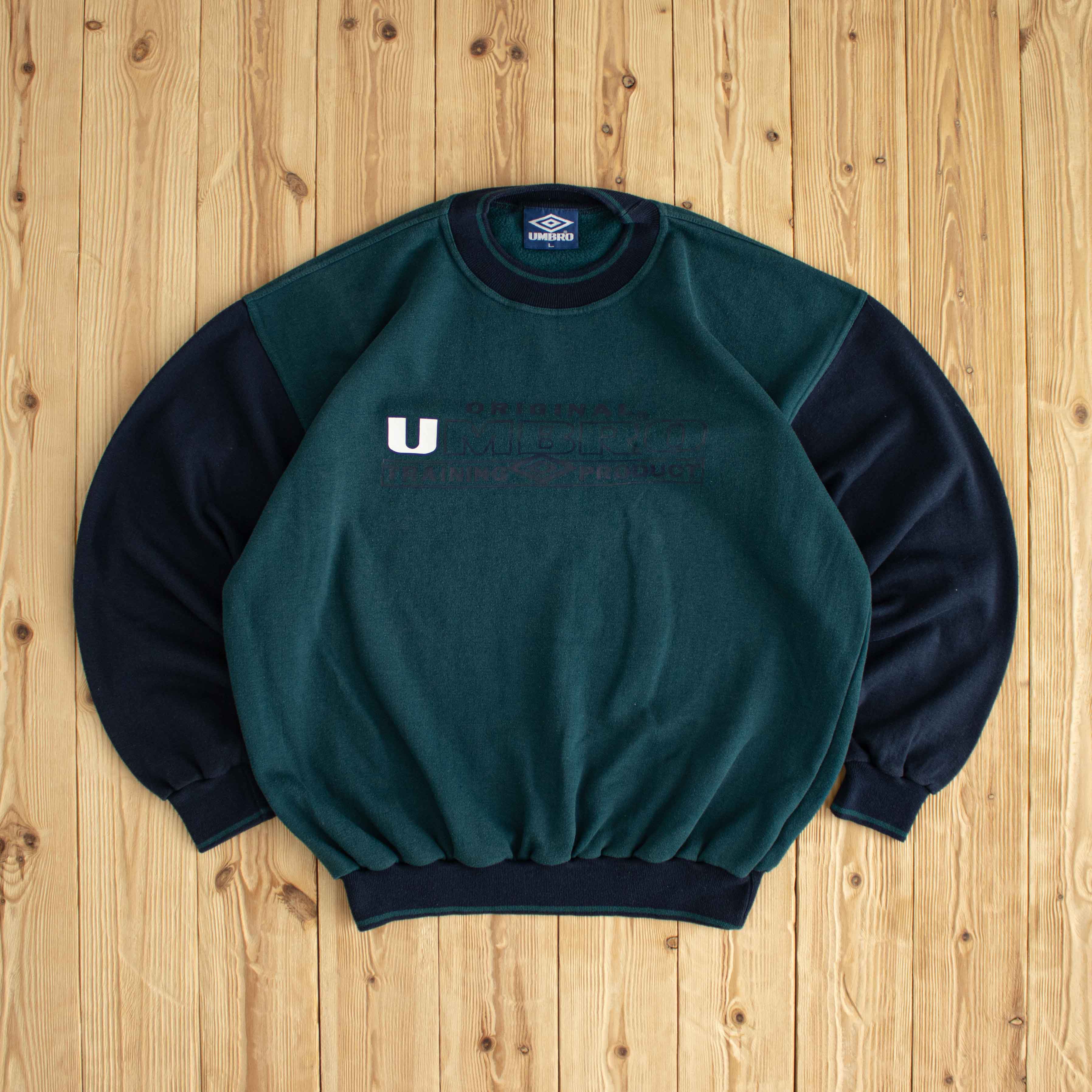 (L) Umbro Spell Out Vintage Sweatshirt Green