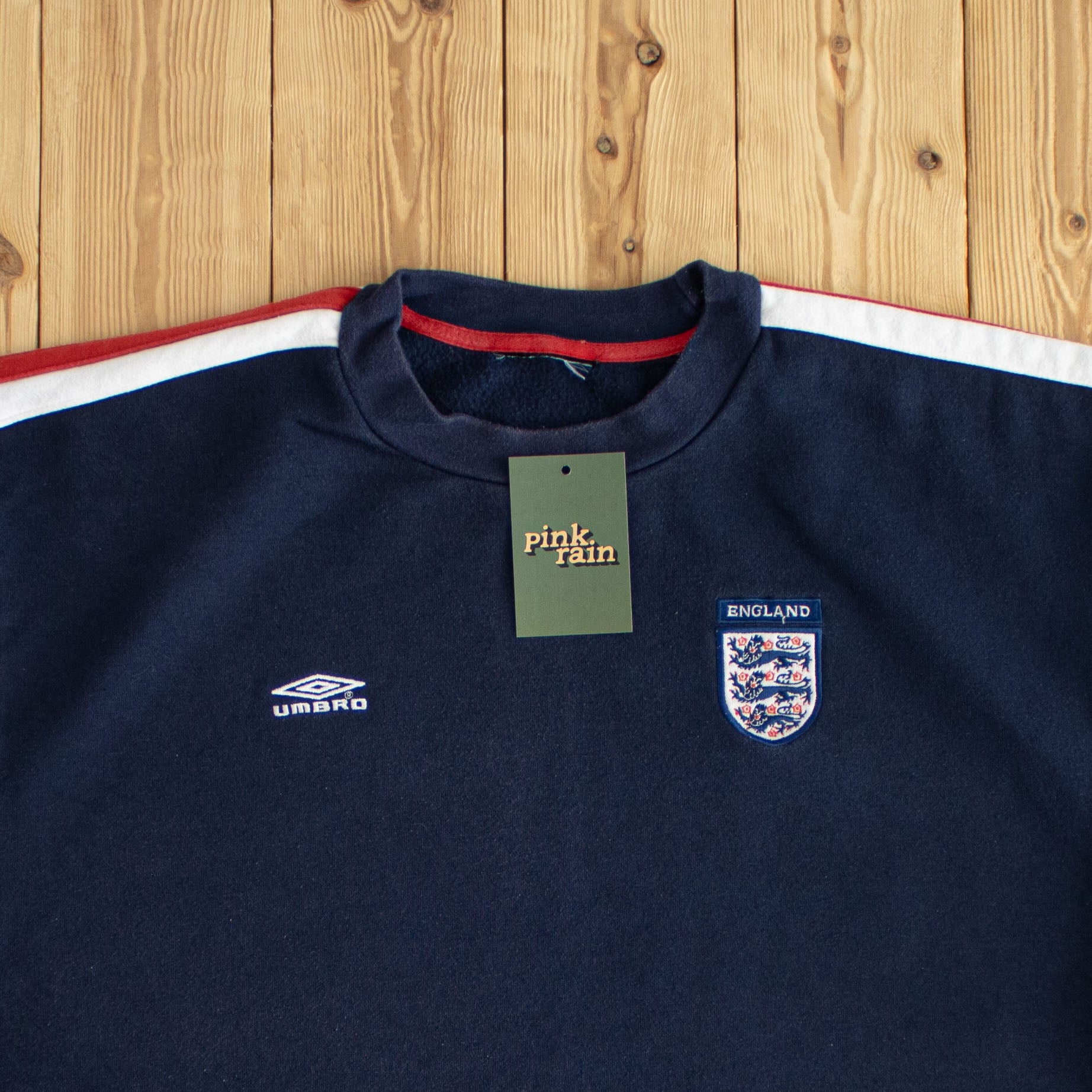 (XL) Umbro England Vintage Embroidered Sweatshirt Blue