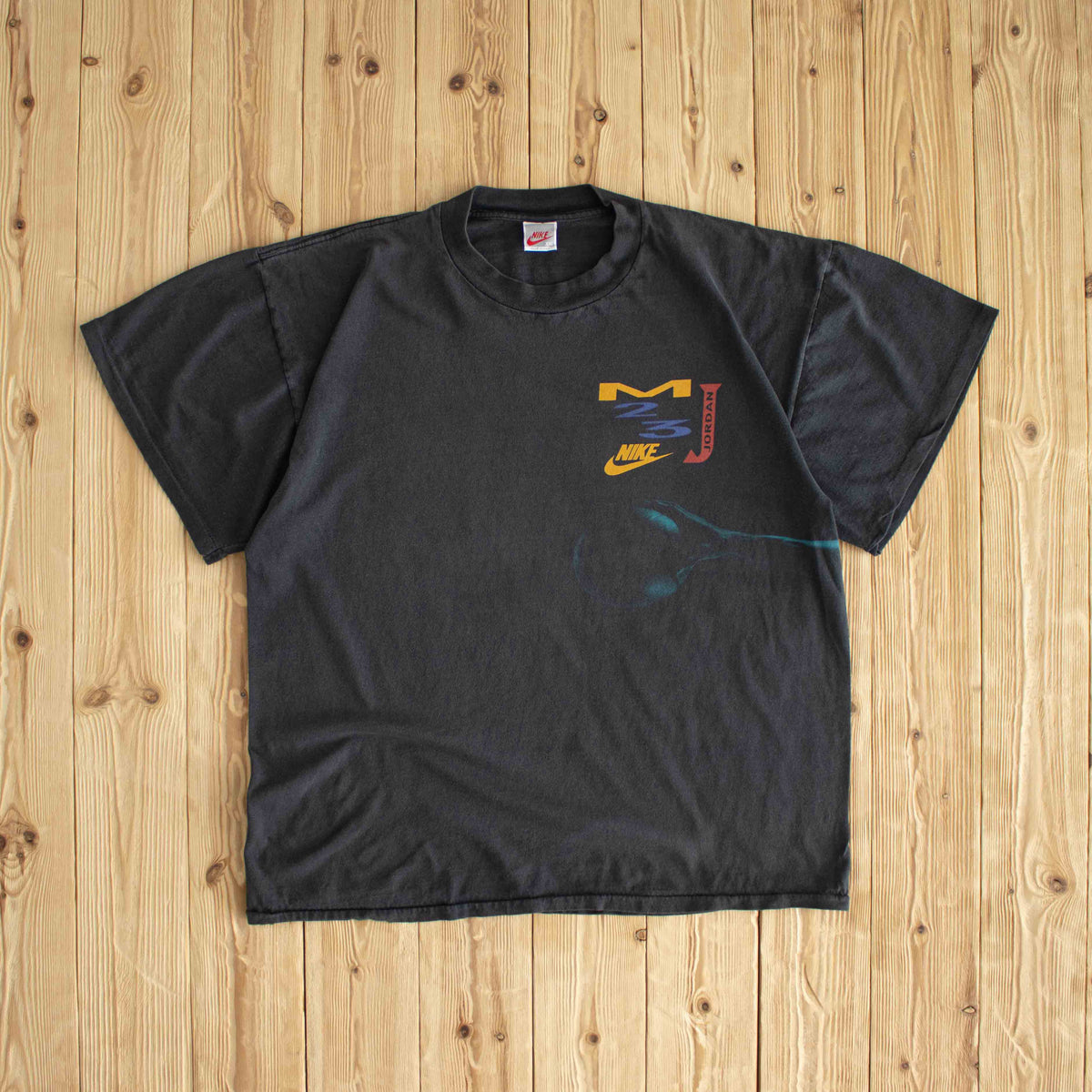 (L) 1990 Nike 23 Michael Jordan Vintage Single Stitch T-Shirt Black