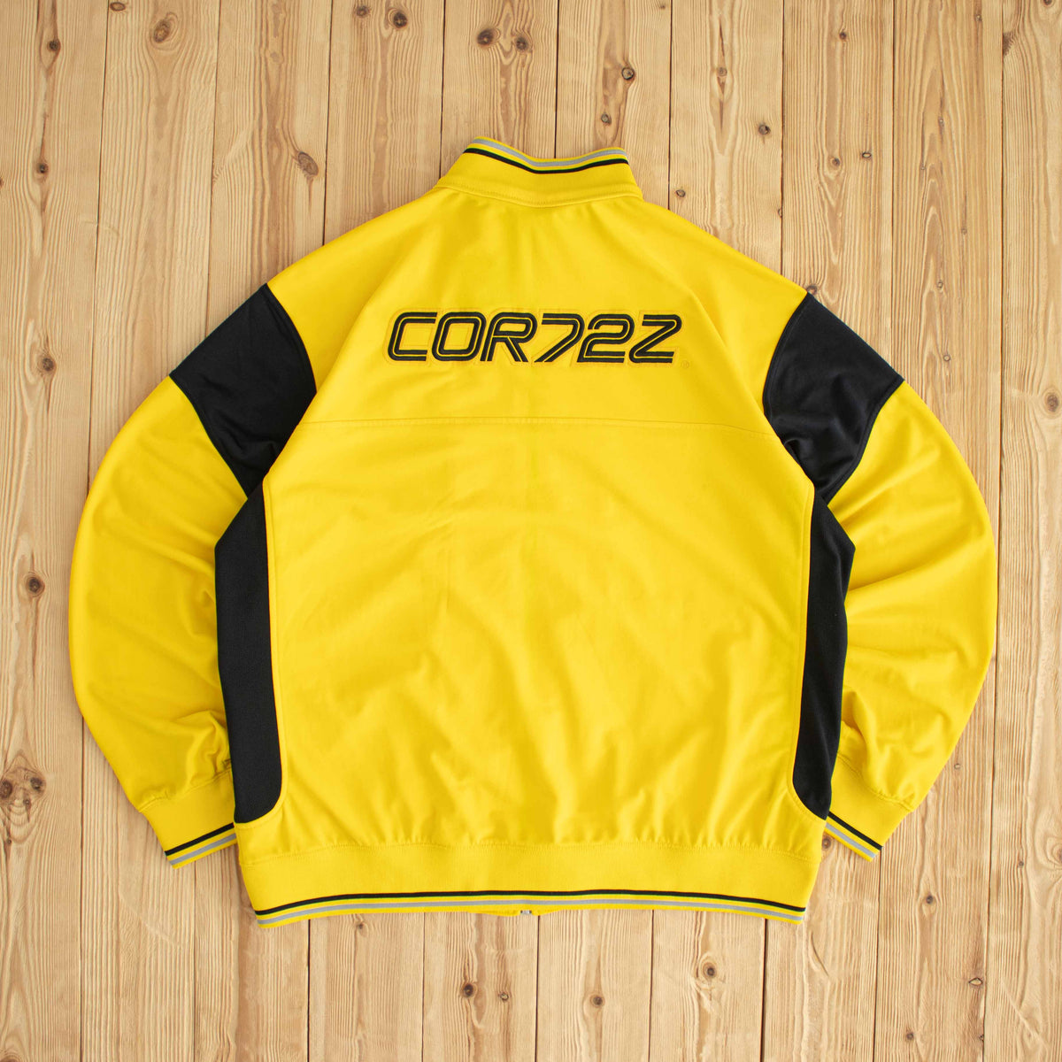 (L/XL) Nike Cortez Vintage Embroidered Full-Zip Sweatshirt/Jacket Yellow