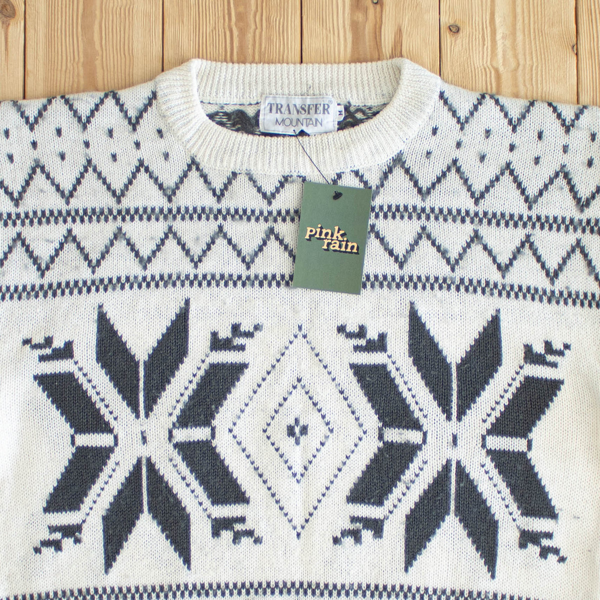 (S/M) Transfer Mountain Vintage Sweater Beige