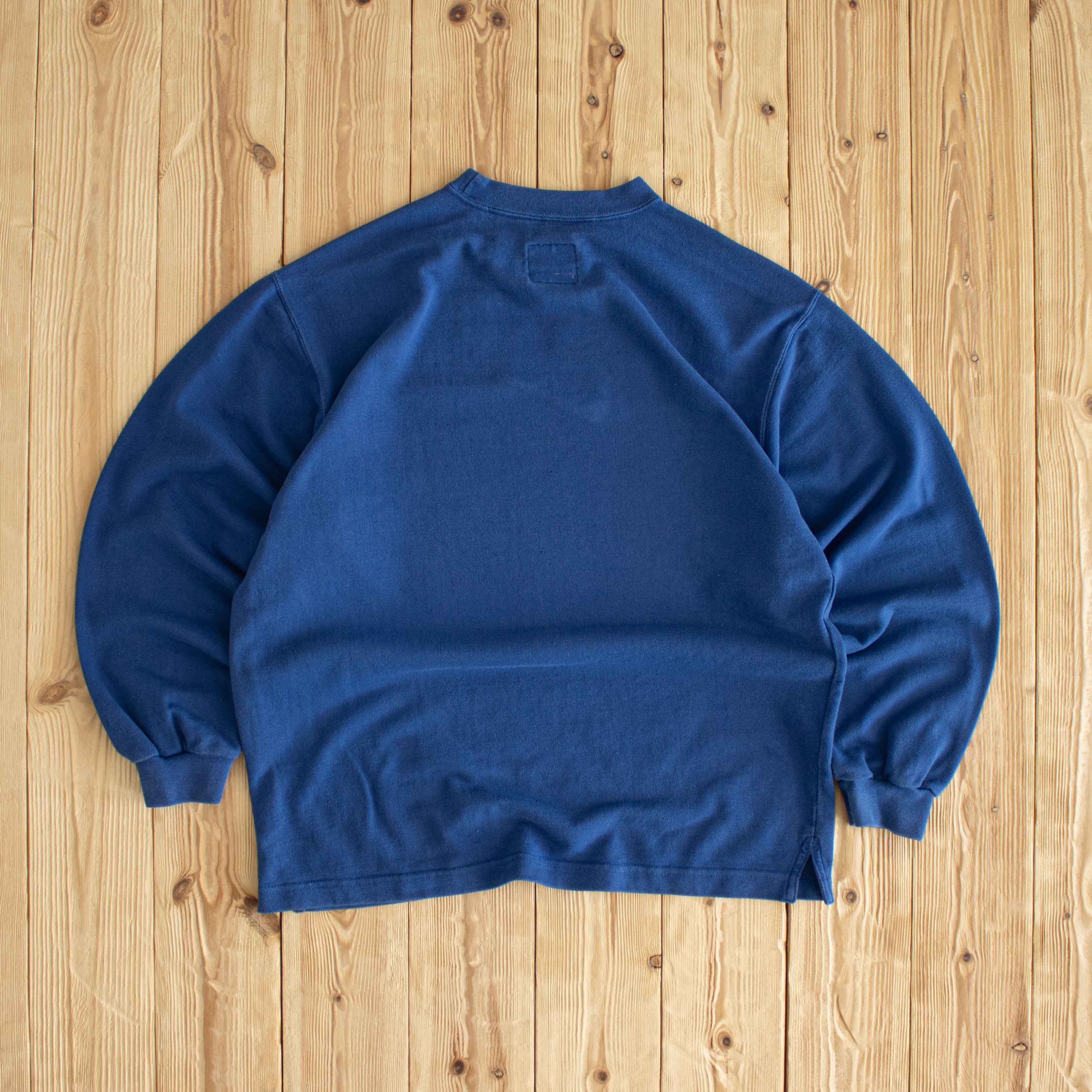 (S/M) Nike Swoosh Vintage Embroidered Light Sweatshirt Blue