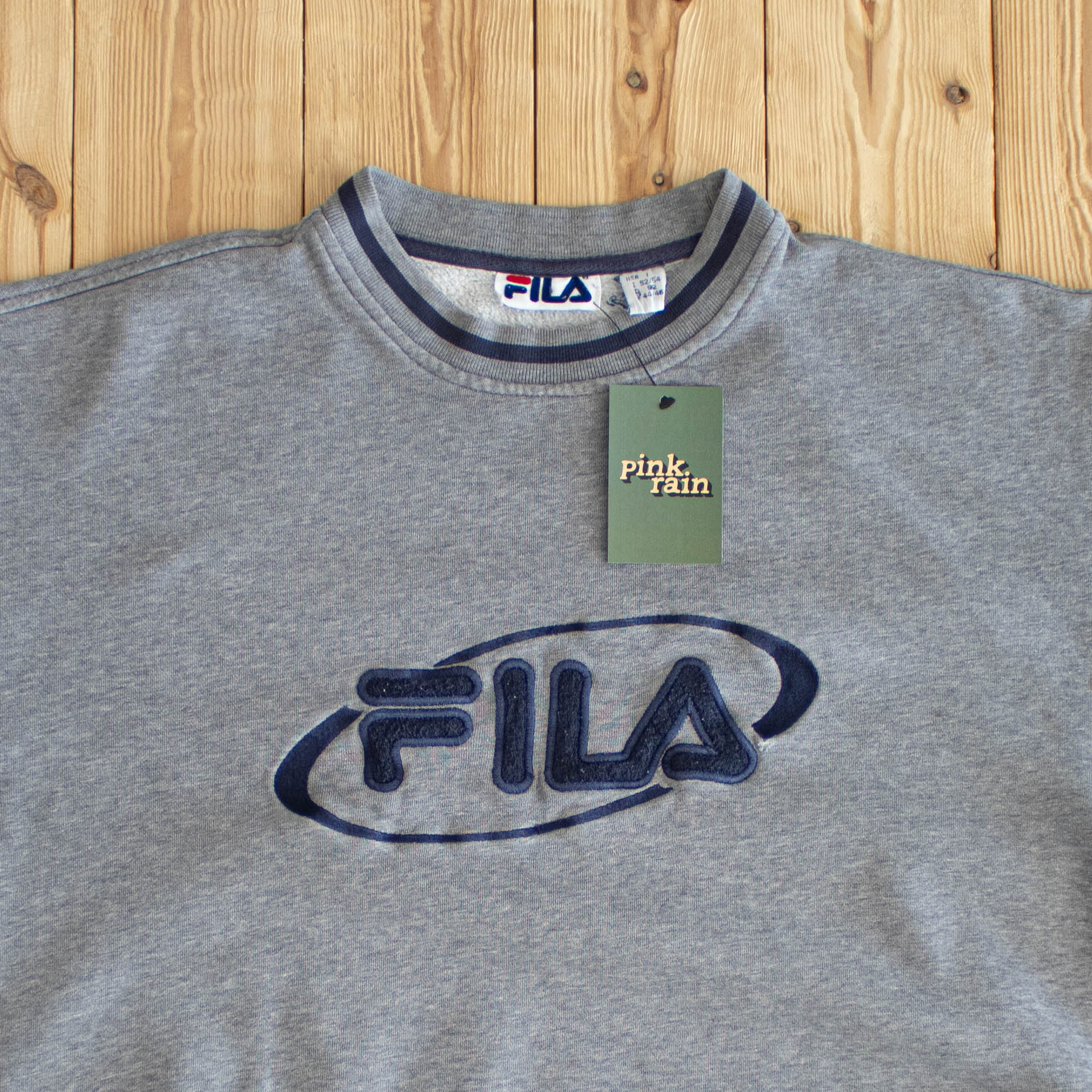 (M/L) Fila Vintage Embroidered Sweatshirt Gray